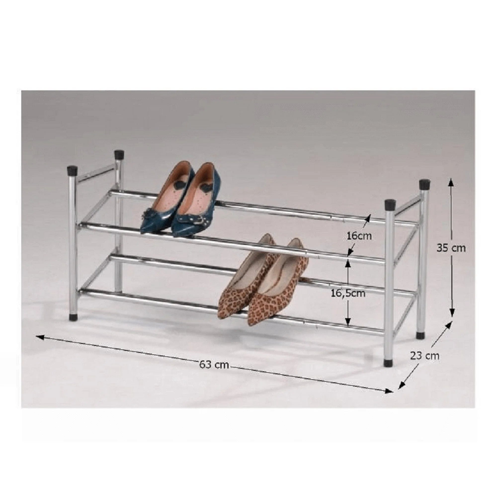 Pantofar TEA, crom, otel, 63/110x23x35 cm