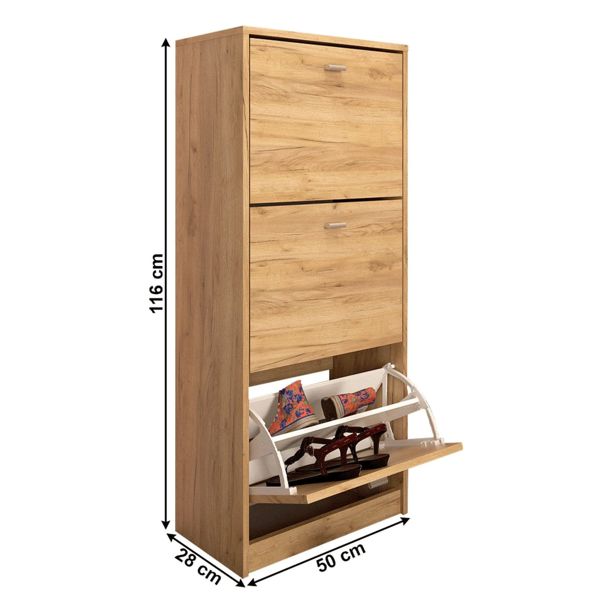 Pantofar VIVAT NEW TYP 2, stejar sonoma, PAL melaminat, 50x28x116 cm