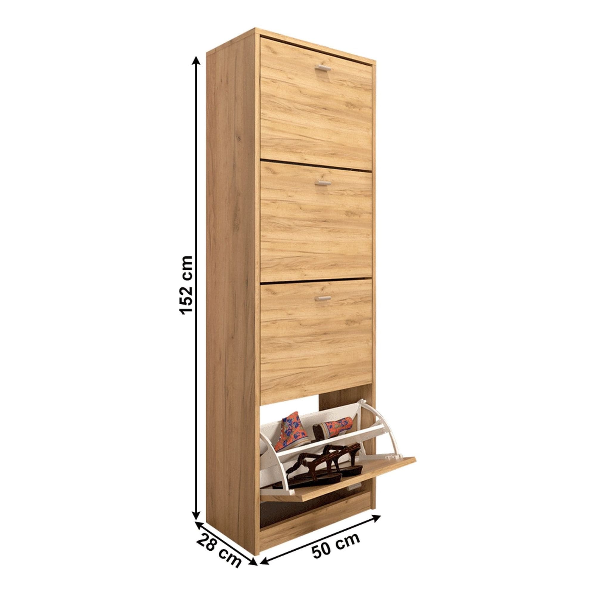 Pantofar VIVAT NEW TYP 3, stejar sonoma, PAL melaminat, 50x28x152 cm