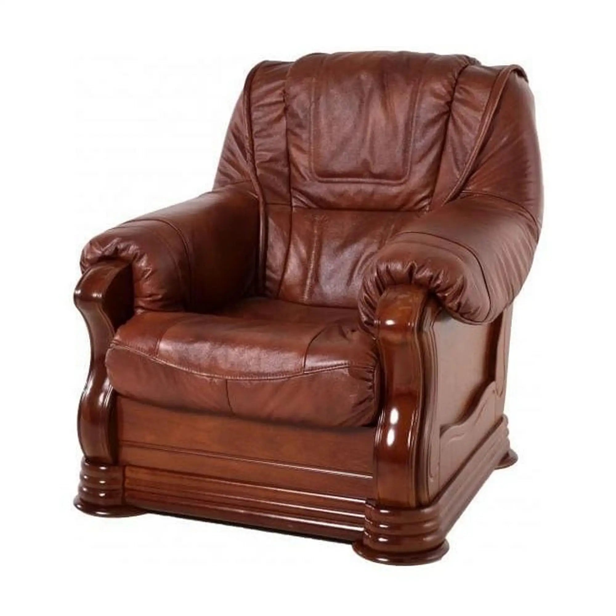 PARMA 311 pachet special (canapea extensibila 3 locuri, doua fotolii fixe din piele naturala Madras)