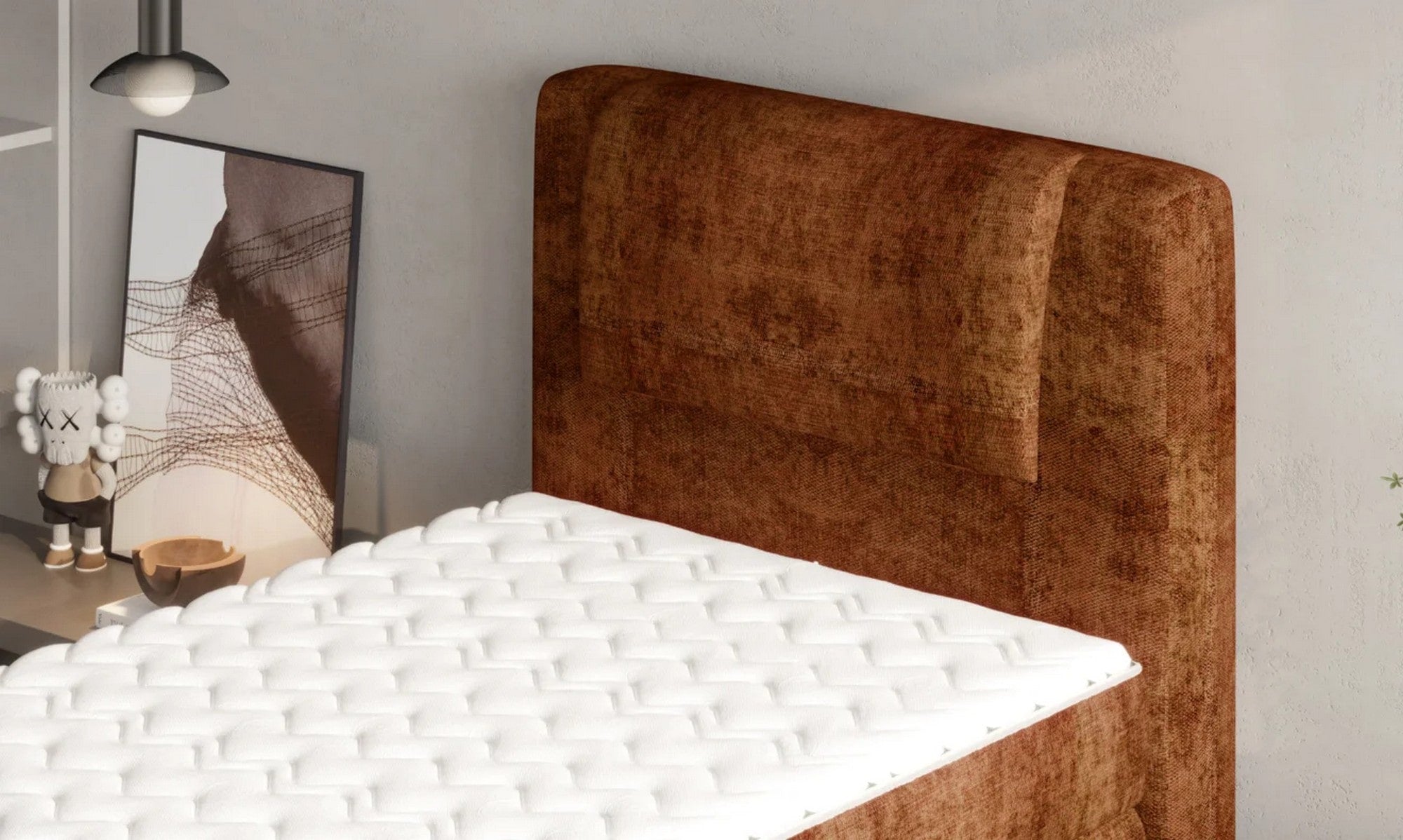 Pat boxsping WAVE 100x200, personalizabil materiale gama Oferta Avantaj, cu mecanism electric, saltele si topper