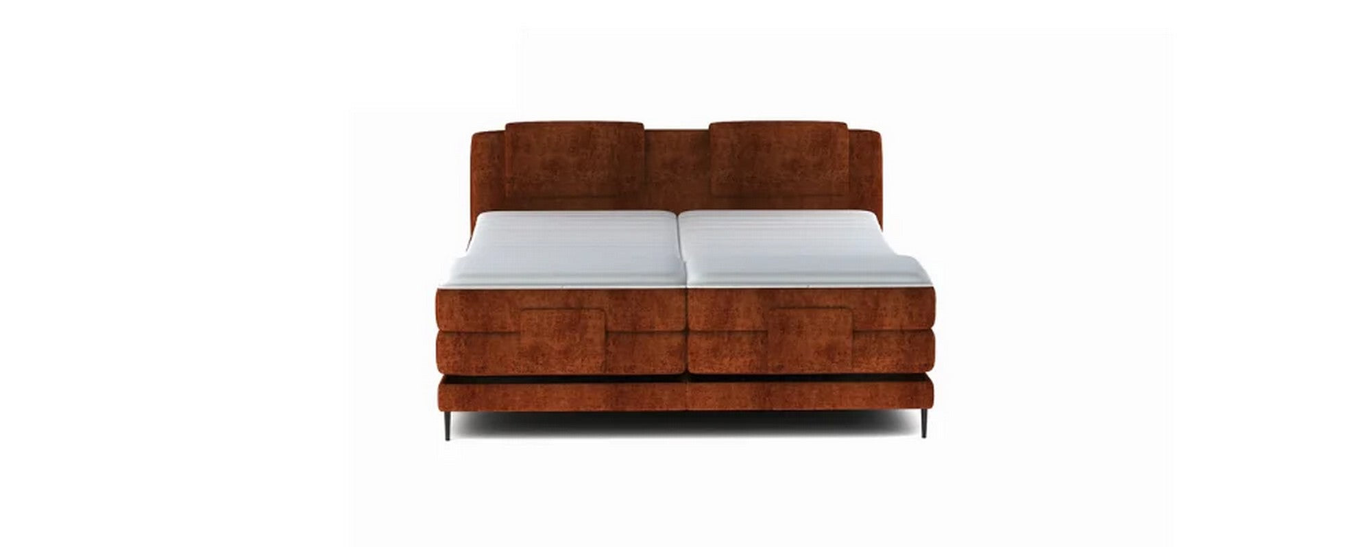 Pat boxsping WAVE 160x200, personalizabil materiale gama Oferta Avantaj, cu mecanism electric, saltele si topper