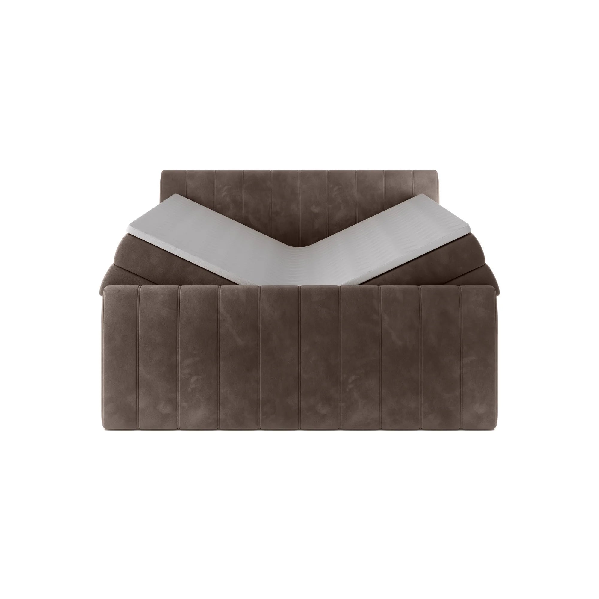 Pat boxspring CARINA 140x200, personalizabil materiale gama Oferta Avantaj, cu spatiu depozitare, saltele si topper