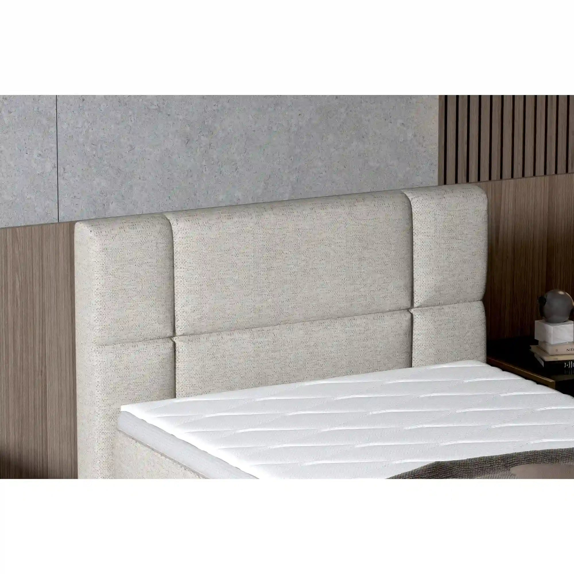 Pat boxspring DIXON 120x200, personalizabil materiale Gama Premium, cu mecanism electric, saltele si topper