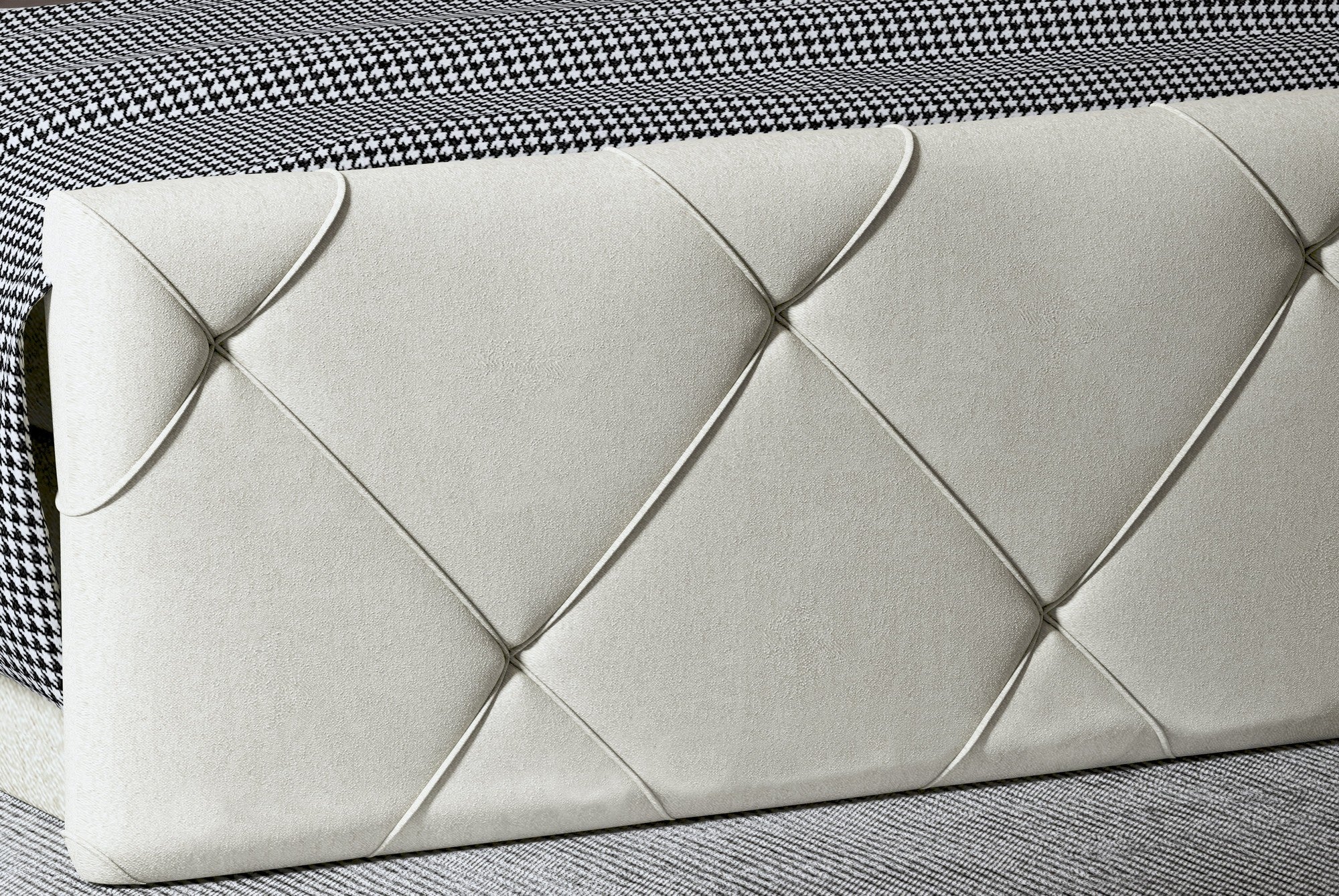 Pat boxspring MOSSA 160x200, personalizabil materiale Gama Premium, cu saltele, topper si lada pentru depozitare