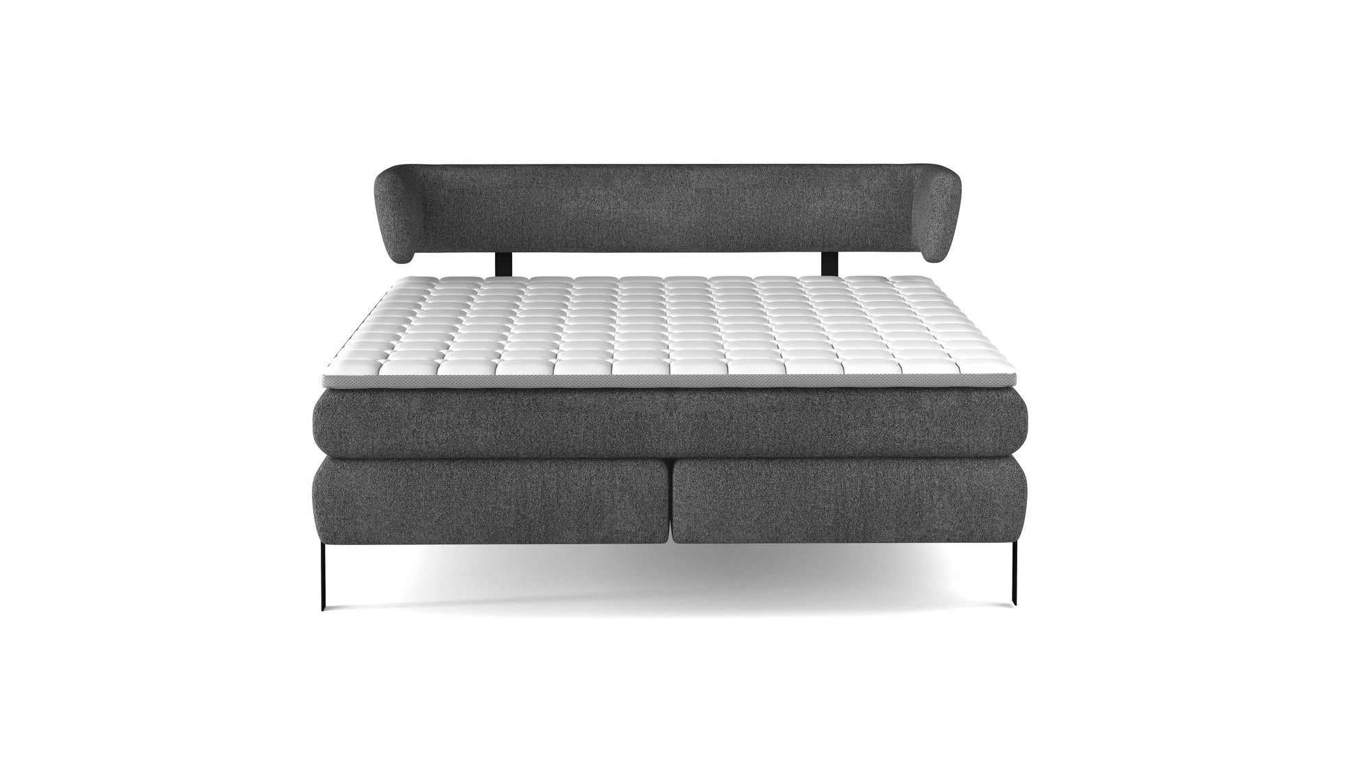 Pat boxspring NOBILE 160x200, personalizabil materiale Gama Premium, cu saltele si topper