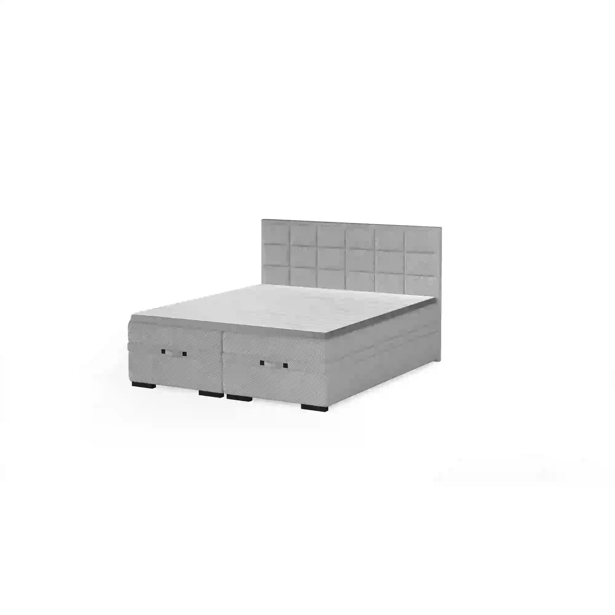 Pat boxspring SEMENO 160x200, personalizabil materiale Gama Premium, cu saltele, spatiu depozitare si topper