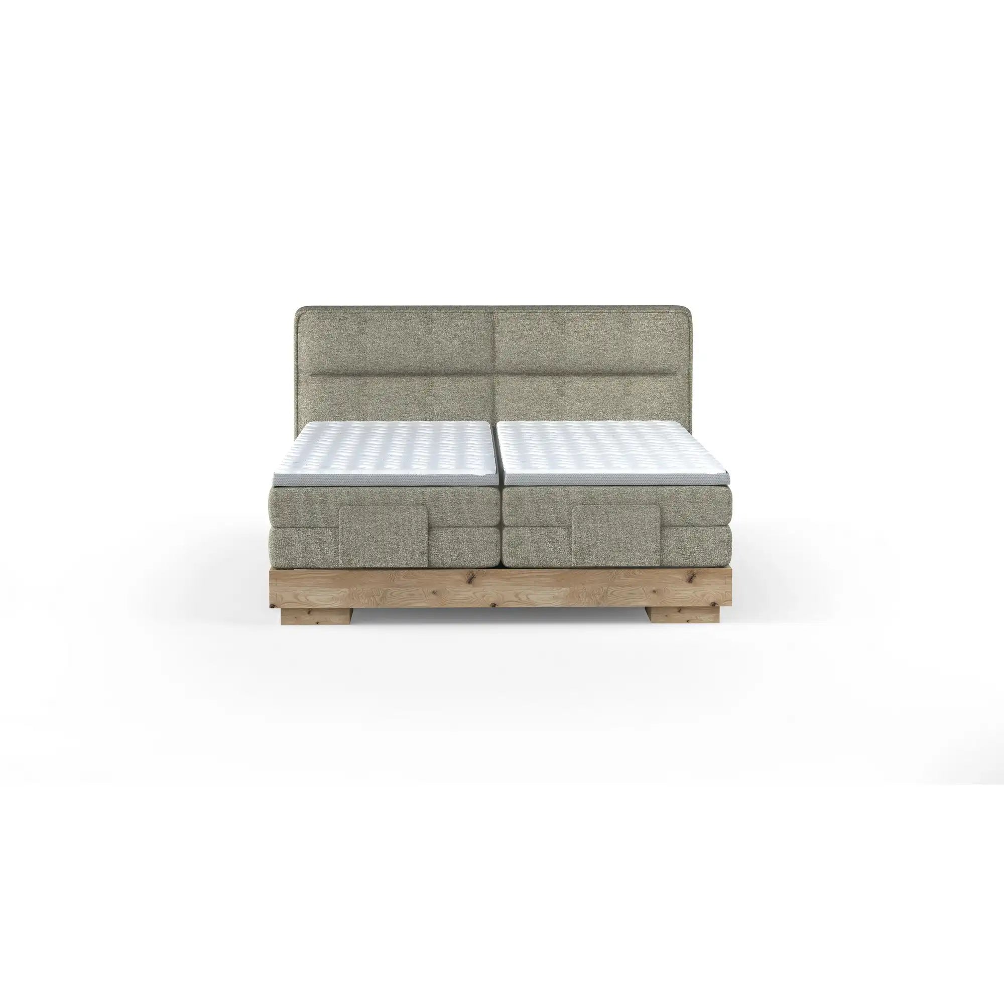 Pat boxspring VALSEN 140x200, personalizabil materiale Gama Premium, cu mecanism electric, saltele, topper