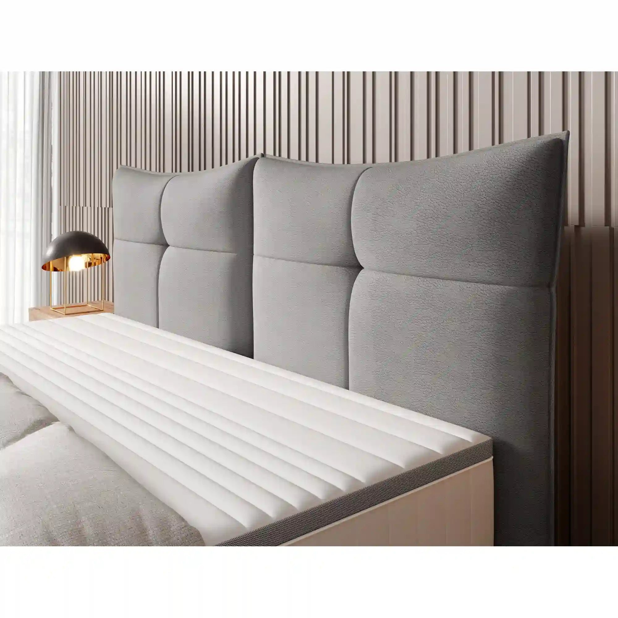Pat CADIS 180x200, personalizabil materiale Gama Premium, cu suport pentru saltea