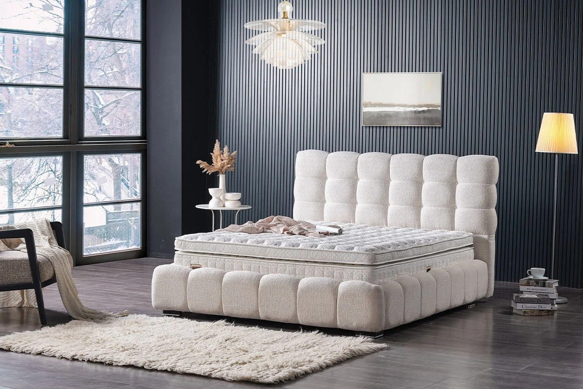 Pat CLOUDS 160x200, personalizabil gama Oferta Avantaj, cu suport saltea