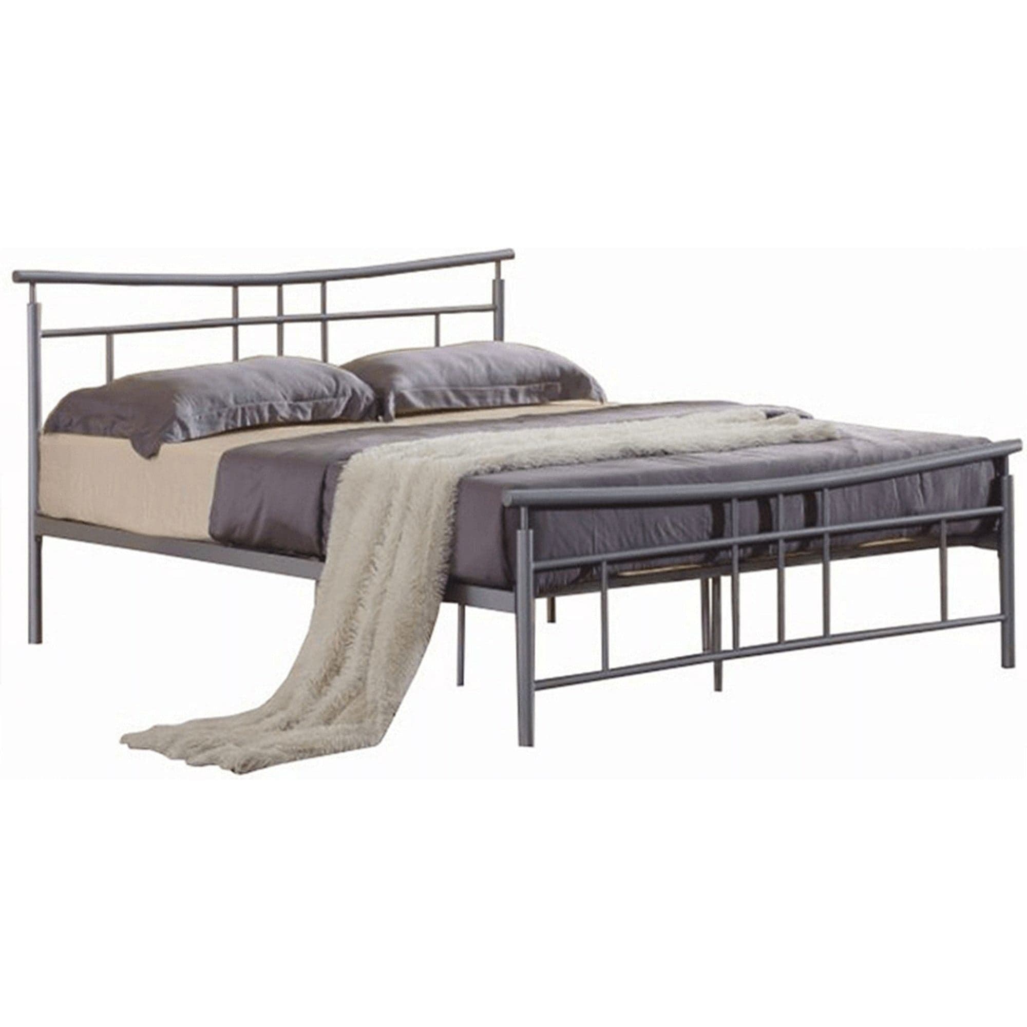 Pat DORADO NEW 160x200, gri, metal, cu somiera