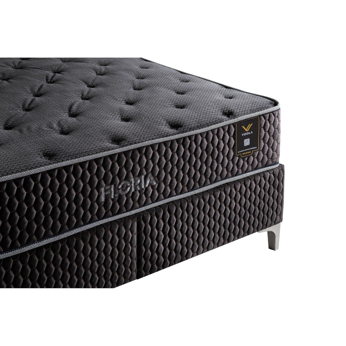 Pat FLORIA 160x200, stofa catifelata gri inchis - Luna 18, cu somiera si spatiu depozitare