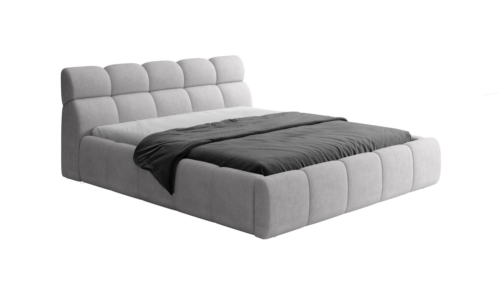 Pat GIULIA 160x200, personalizabil materiale Gama Premium, cu spatiu depozitare, somiera metalica si pistoane