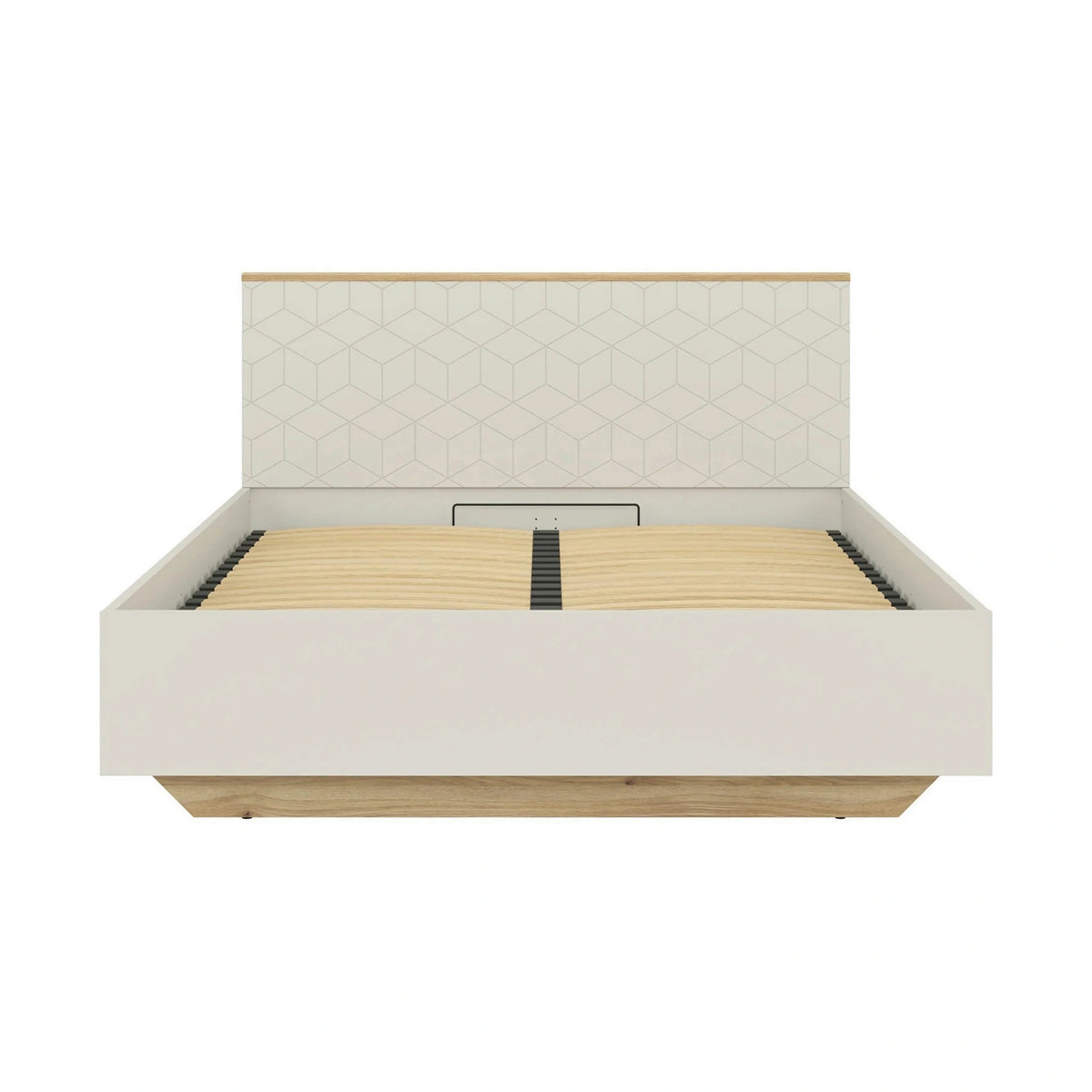 Pat GLAMOUR 160x200, casmir/stejar, PAL, cu somiera