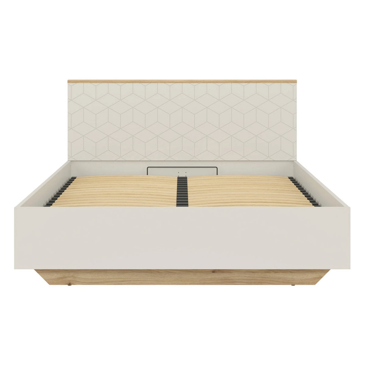 Pat GLAMOUR 160x200, casmir/stejar, PAL, cu somiera