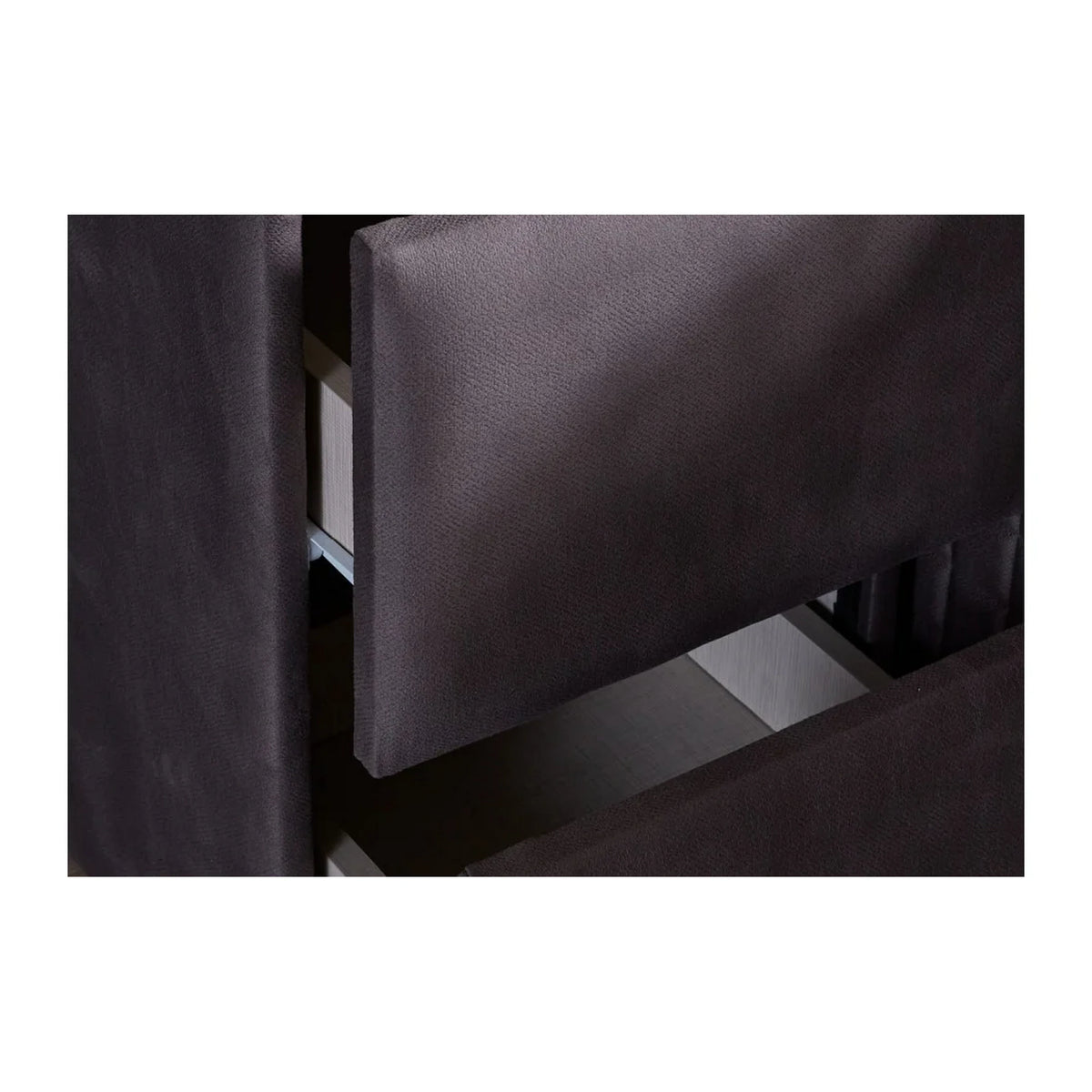 Pat matrimonial cu lada LATEKS COMFORT 160x200, stofa gri, somiera inclusa