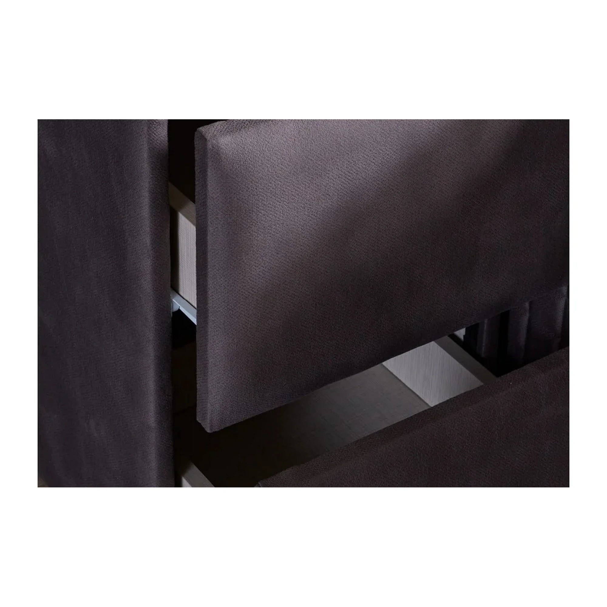 Pat matrimonial cu lada LATEKS COMFORT 160x200, stofa gri, somiera inclusa