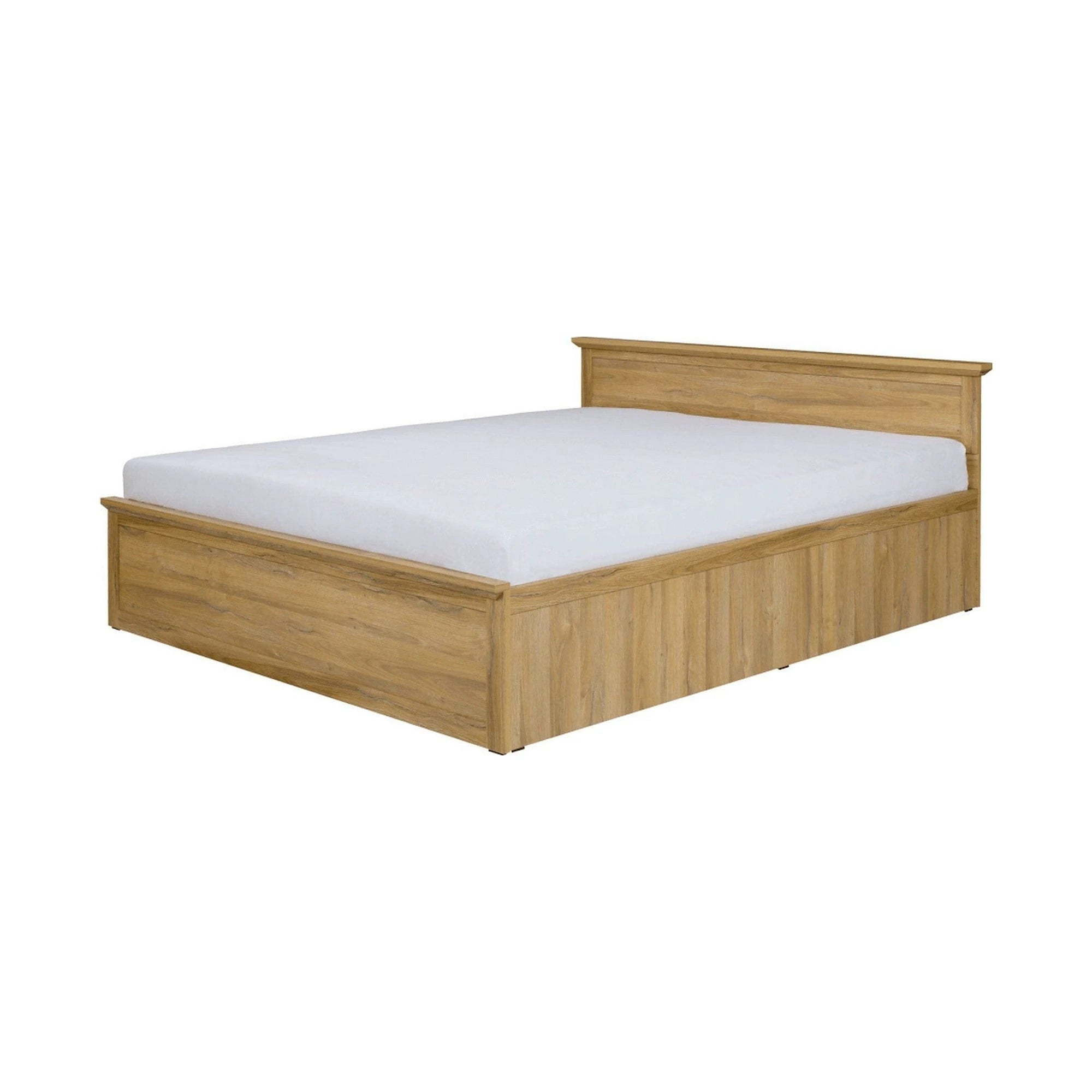 Pat LEON MZ21 160x200, stejar grandson, DTD laminat, cu somiera