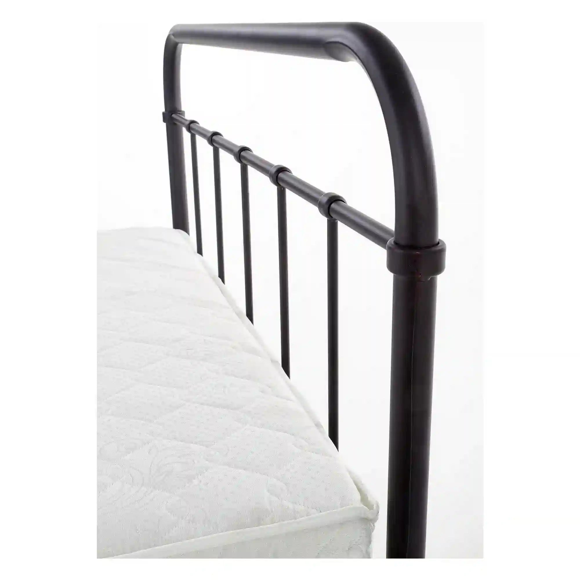 Pat Linda 120x200, negru, otel, cu somiera