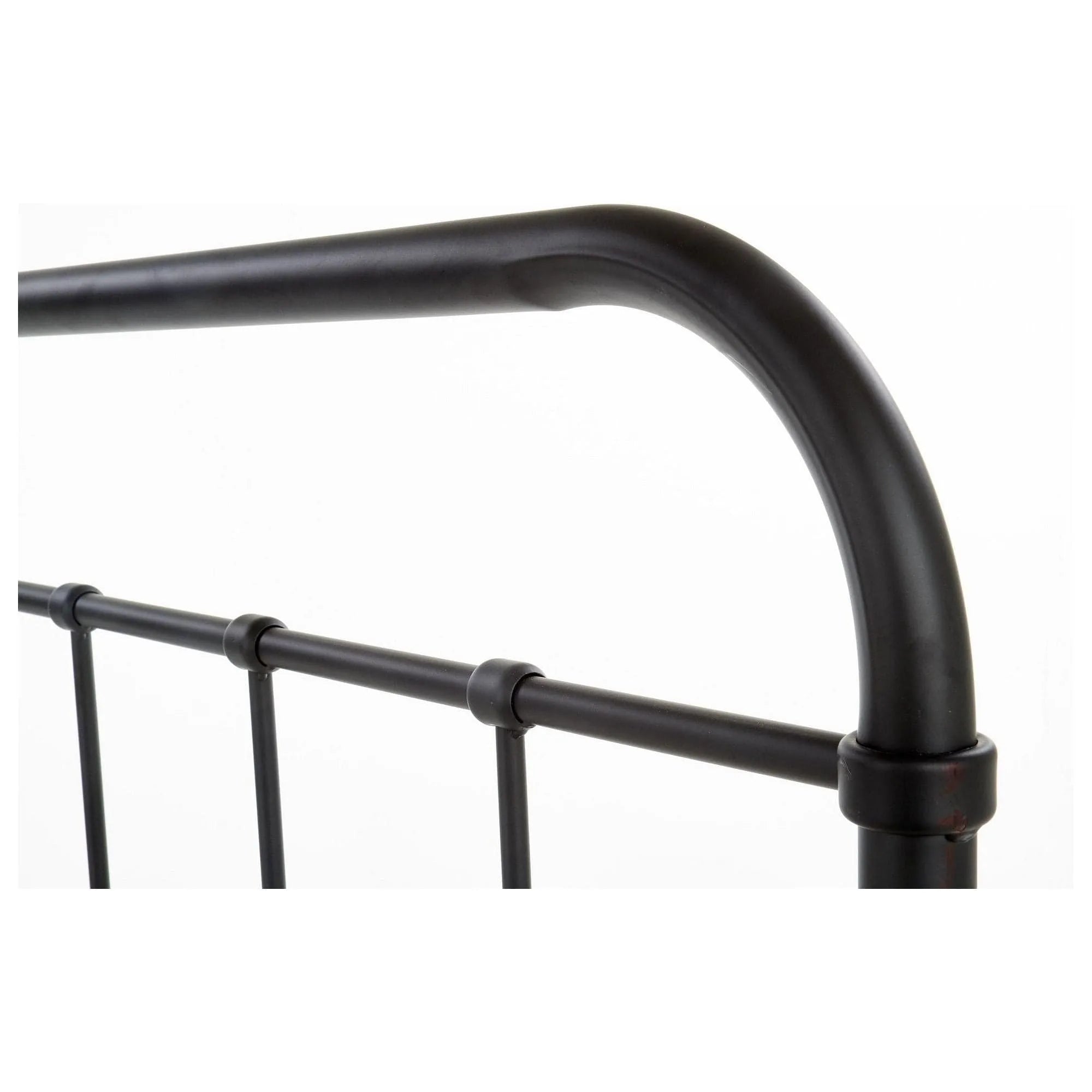 Pat Linda 120x200, negru, otel, cu somiera