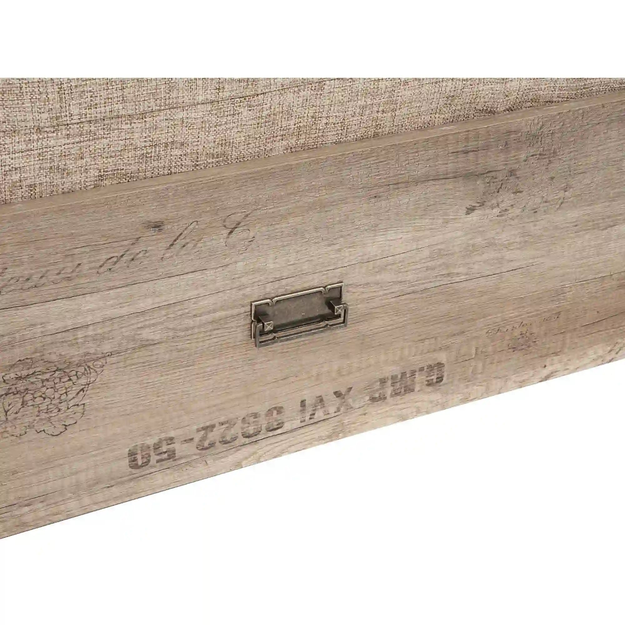 Pat MALCOLM 80/160x200, stejar/bej, PAL/stofa, cu saltea extensibila si spatiu depozitare