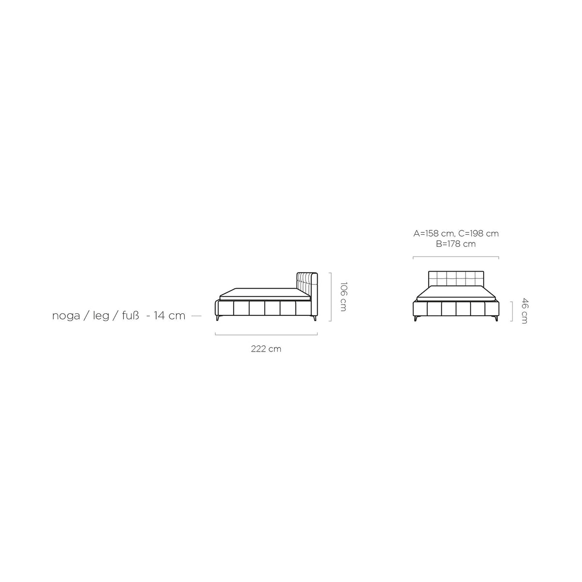 Pat NAOMI SR 160x200, stofa caramiziu - Whisper 9, somiera metalica si sistem de reglare