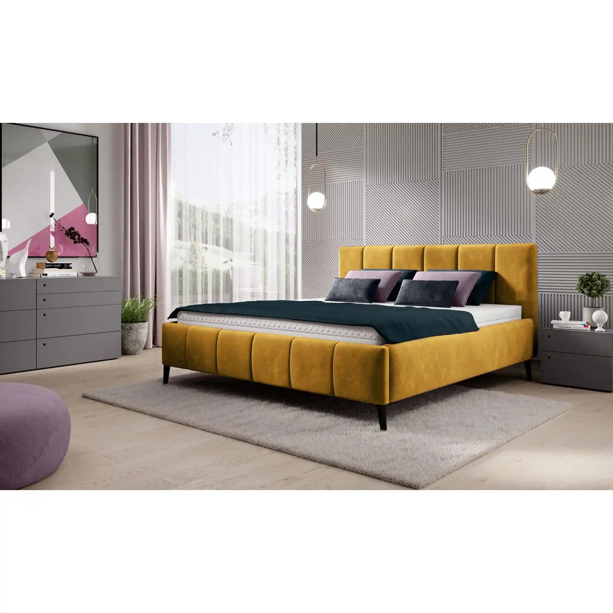 Pat RIVA SR 160x200, personalizabil materiale gama Premium, cu suport saltea si sistem de reglare