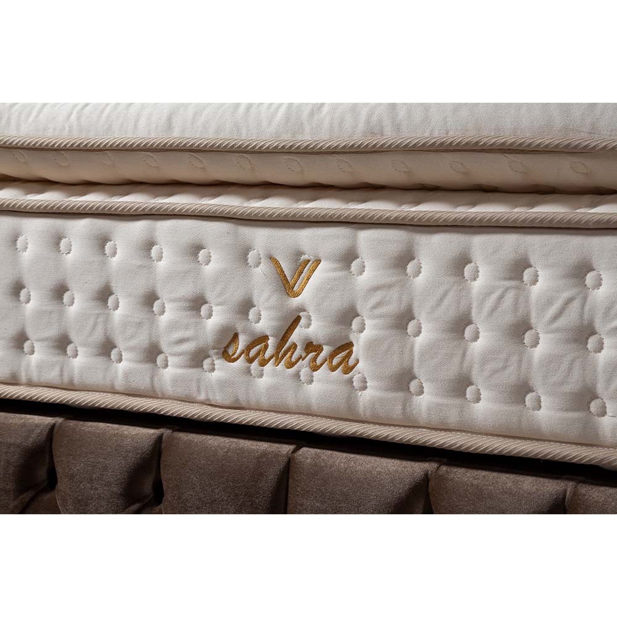 Pat SAHRA 160x200, stofa catifelata maro inchis - Luna 04, cu somiera si spatiu depozitare