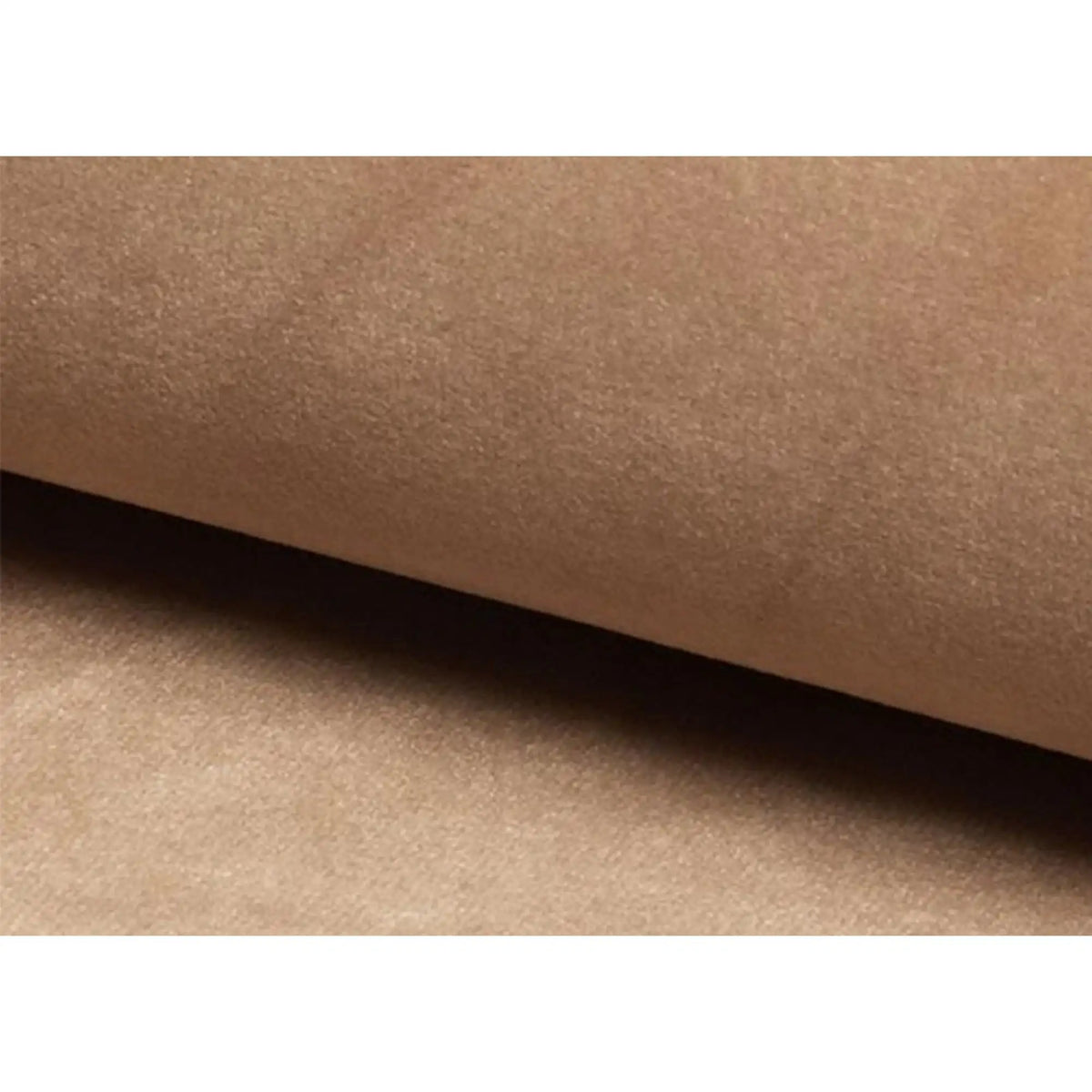 Pat tapitat lemn SIERRA 160x200, stofa catifelata bej deschis - Bluvel 28, somiera inclusa