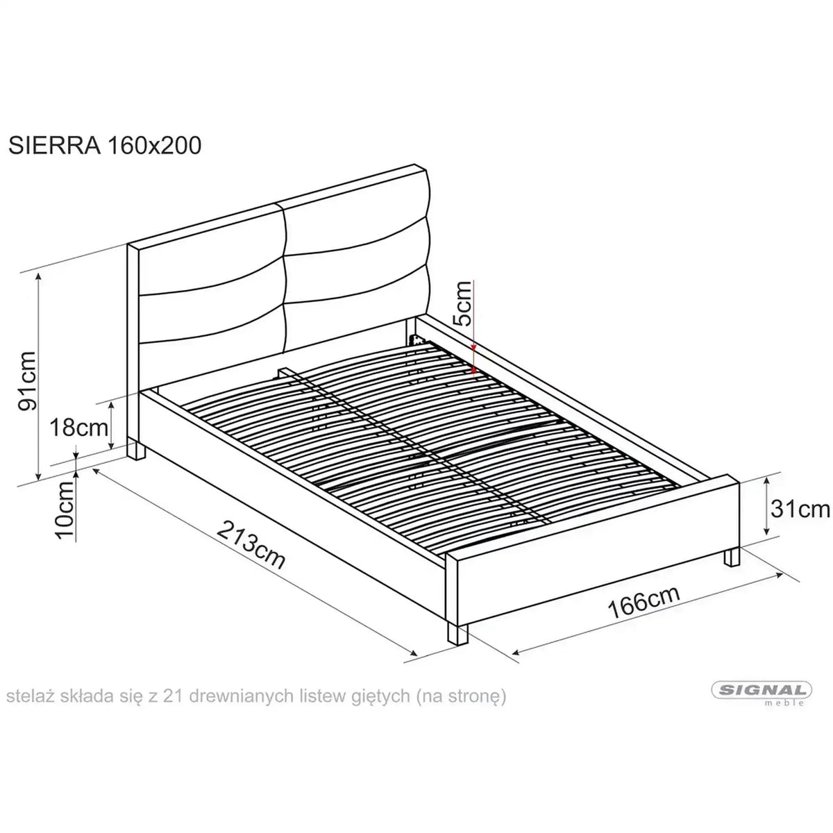 Pat SIERRA 160x200, stofa catifelata gri - Tap. 150, somiera inclusa