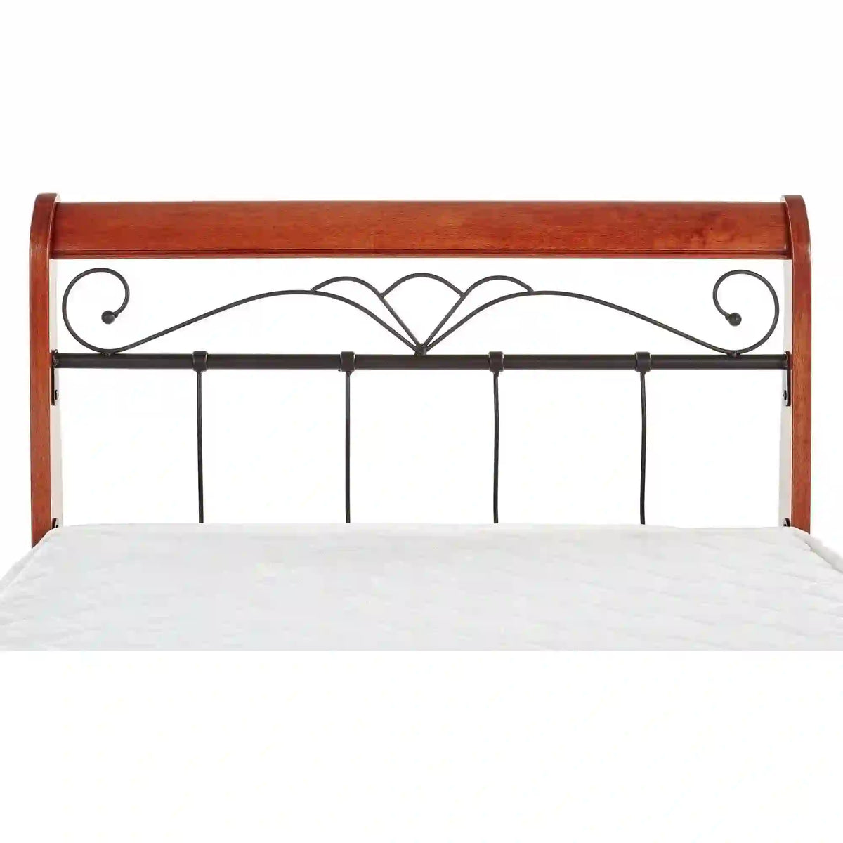 Pat VERONICA 160x200, cires antic/negru, lemn, cu somiera