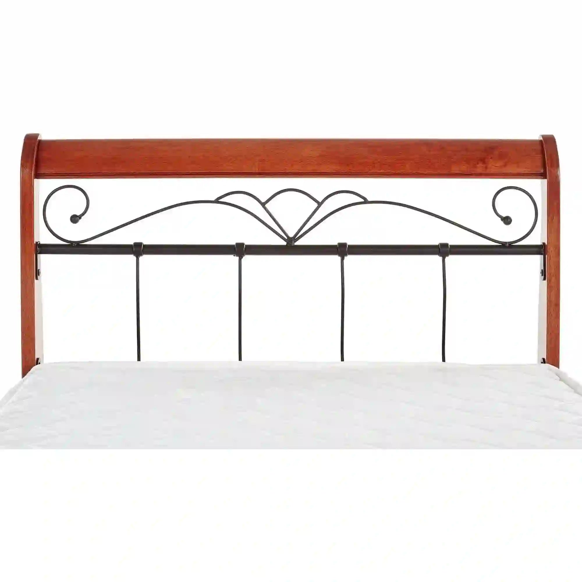 Pat VERONICA 160x200, cires antic/negru, lemn, cu somiera