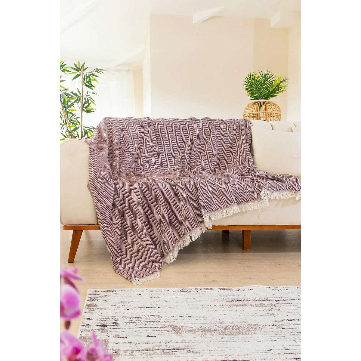Patura 670TBH1701, rosu, bumbac/poliester, 170x200 cm