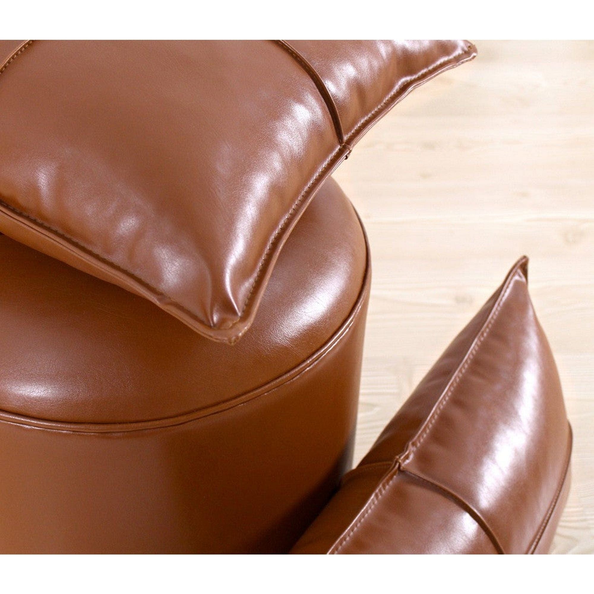 Perna 210FLF1116, maro, piele ecologica, 50x50 cm