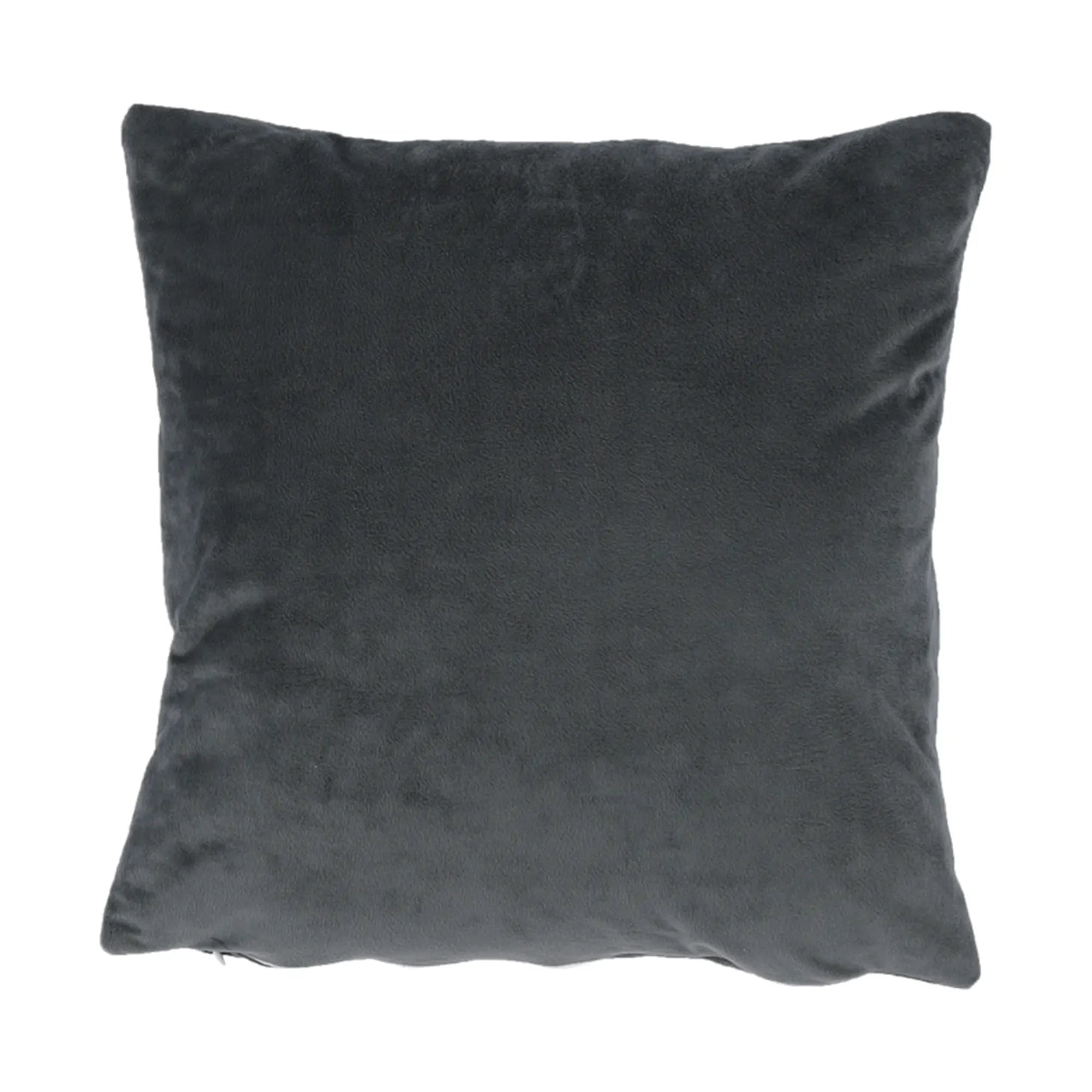 Perna ALITA TIPUL 8, gri inchis - Velvet 52, tesatura catifelata, cu husa detasabila, 45x45 cm