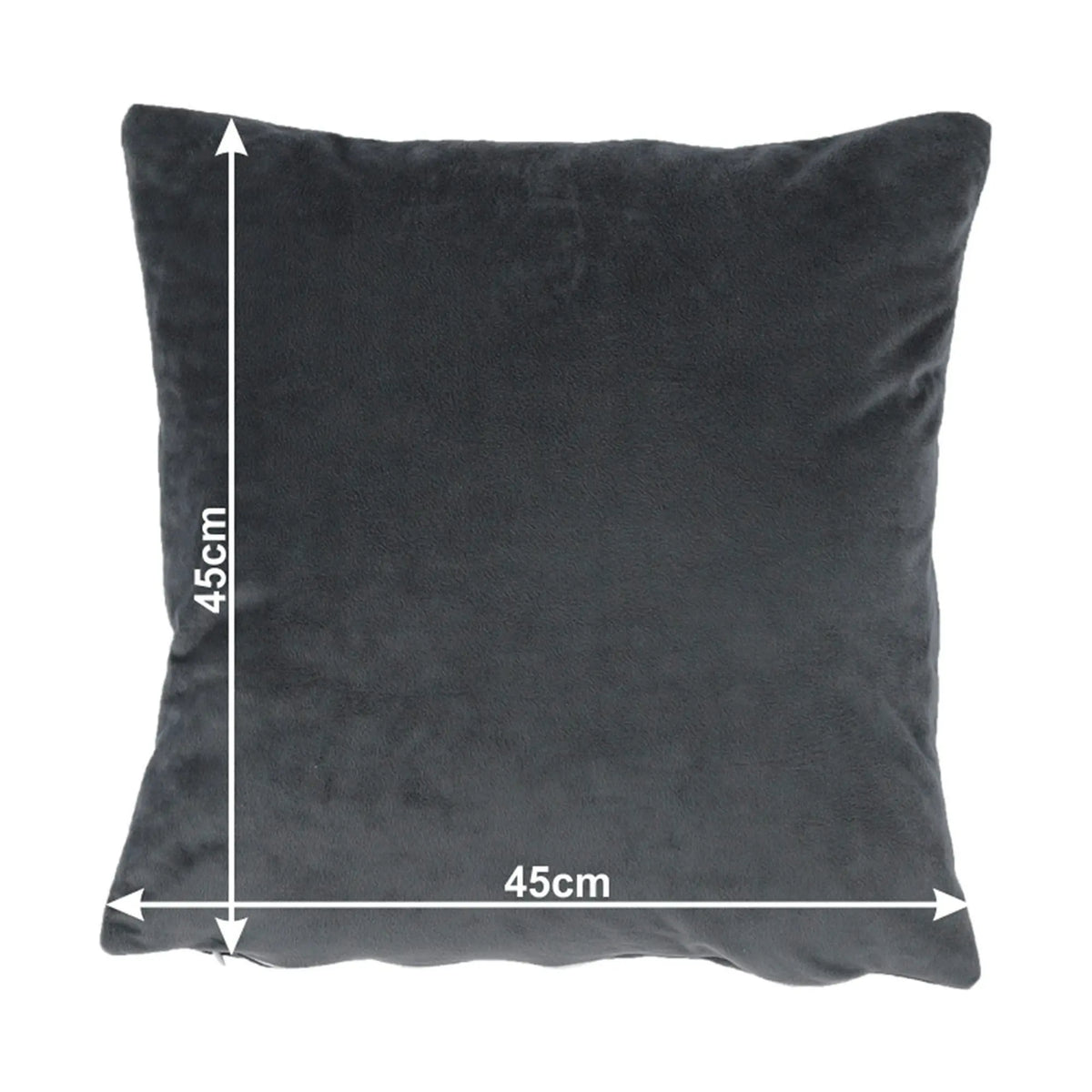 Perna ALITA TIPUL 8, gri inchis - Velvet 52, tesatura catifelata, cu husa detasabila, 45x45 cm