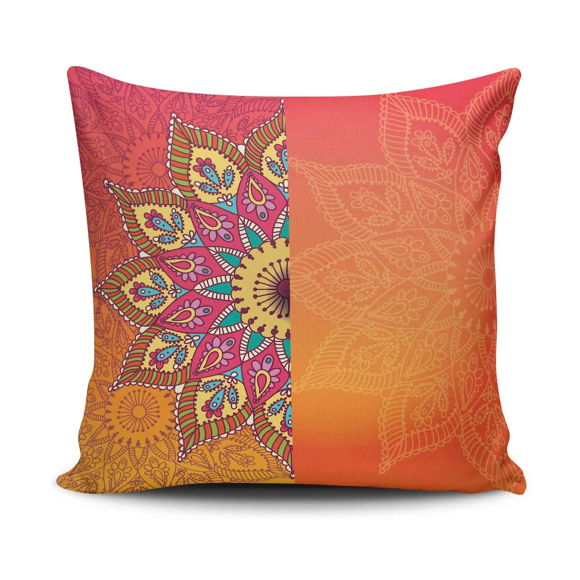 Perna MANDALA-03, multicolor, bumbac/poliester, 43x43 cm