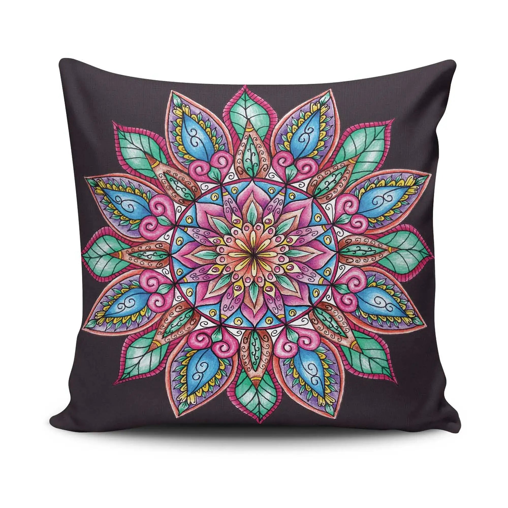 Perna MANDALA-14, multicolor, bumbac/poliester, 43x43 cm