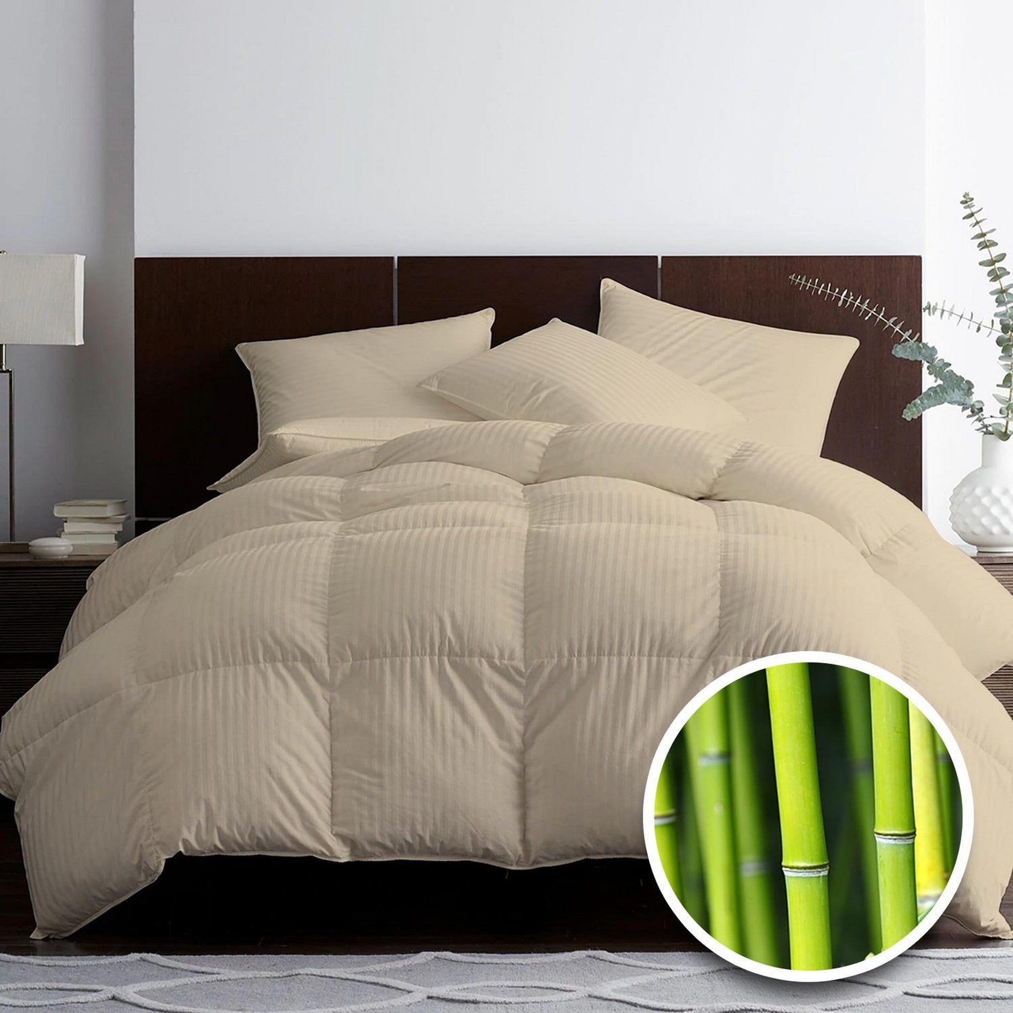 Pilota pat dublu matlasata, bej, bumbac, 160x210 cm