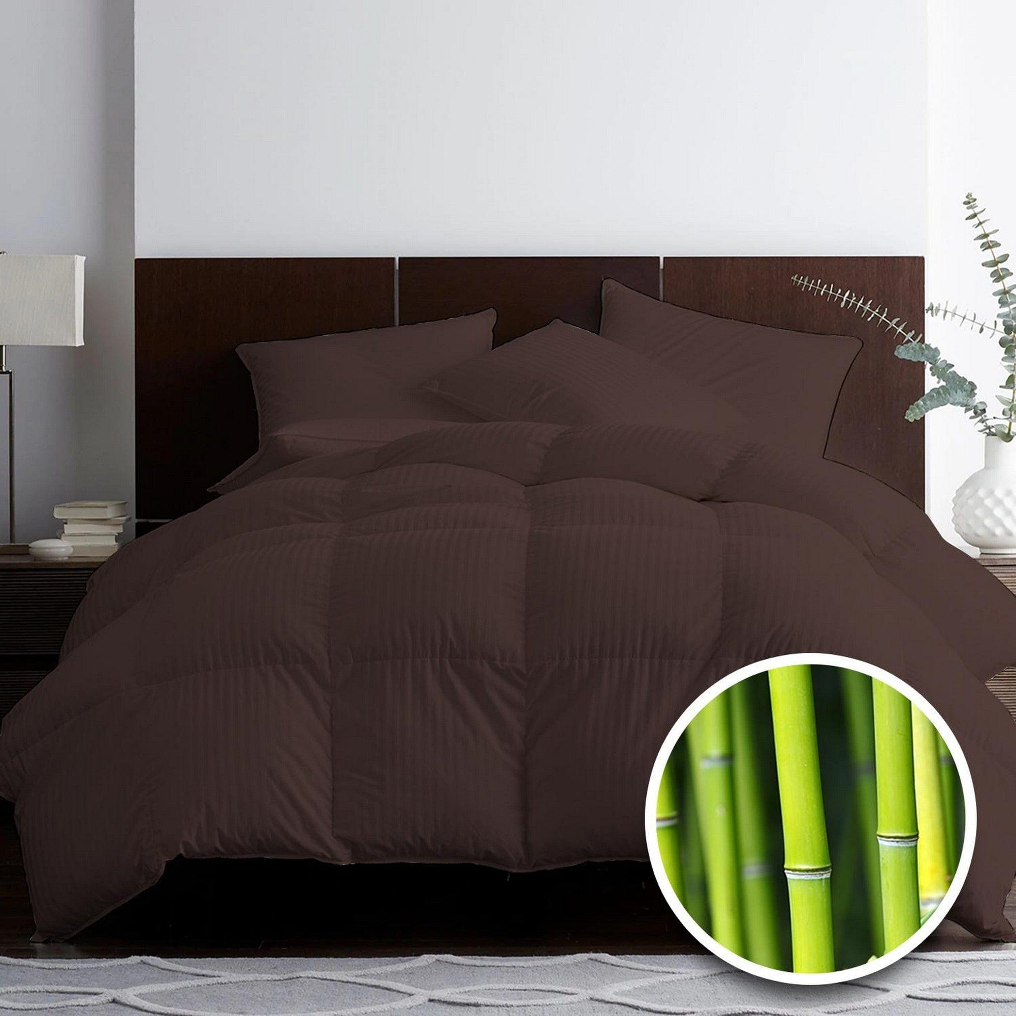 Pilota pat dublu matlasata, maro, bumbac, 140x210 cm