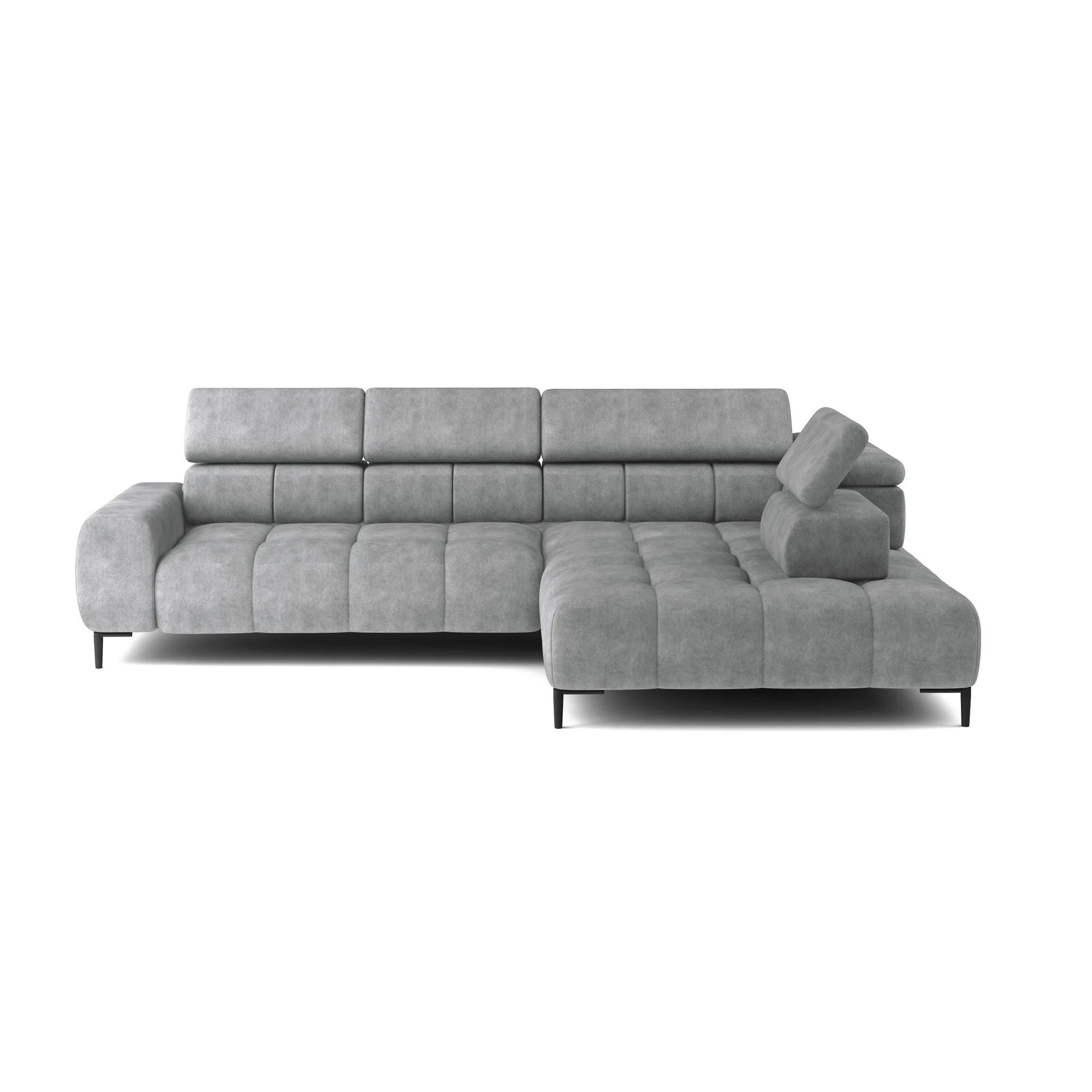 Coltar PLAZA L, personalizabil materiale gama Premium, cu reglaj electric si tetiere reglabile, 300x216x99 cm