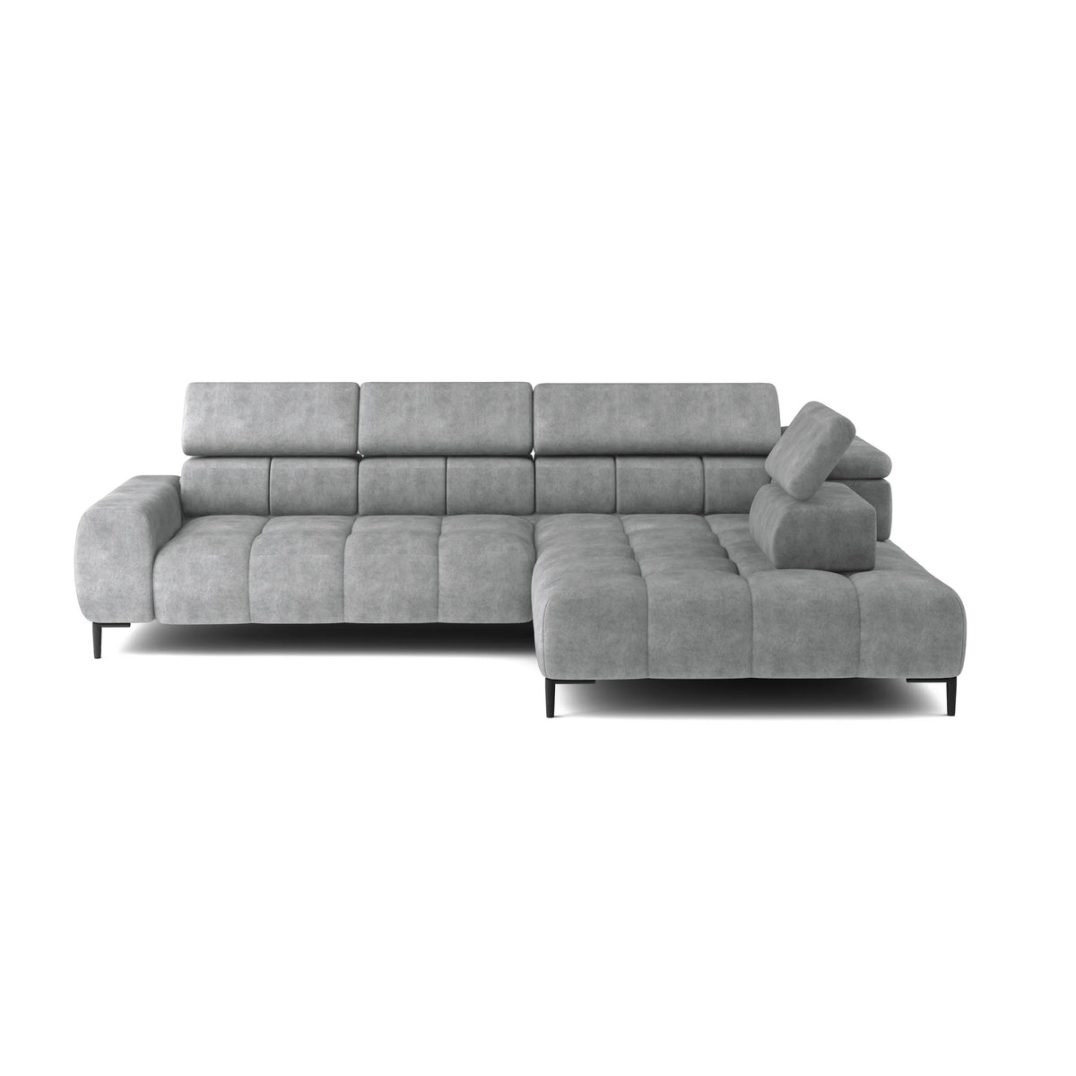 Coltar PLAZA MINI, personalizabil materiale gama Premium, cu reglaj electric si tetiere reglabile, 270x177x99 cm