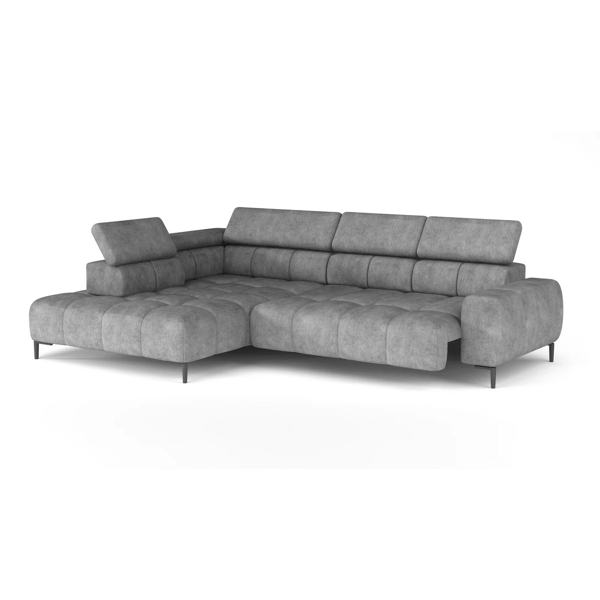 Coltar PLAZA L, personalizabil materiale gama Oferta Avantaj, cu reglaj electric si tetiere reglabile, 300x216x99 cm