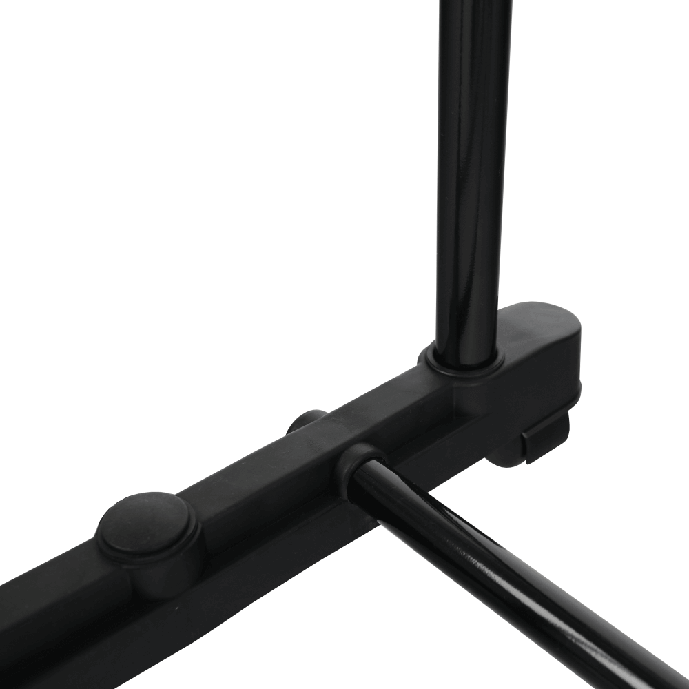 Stander haine OLIVER, negru/crom, metal/plastic, 80x43x150 cm