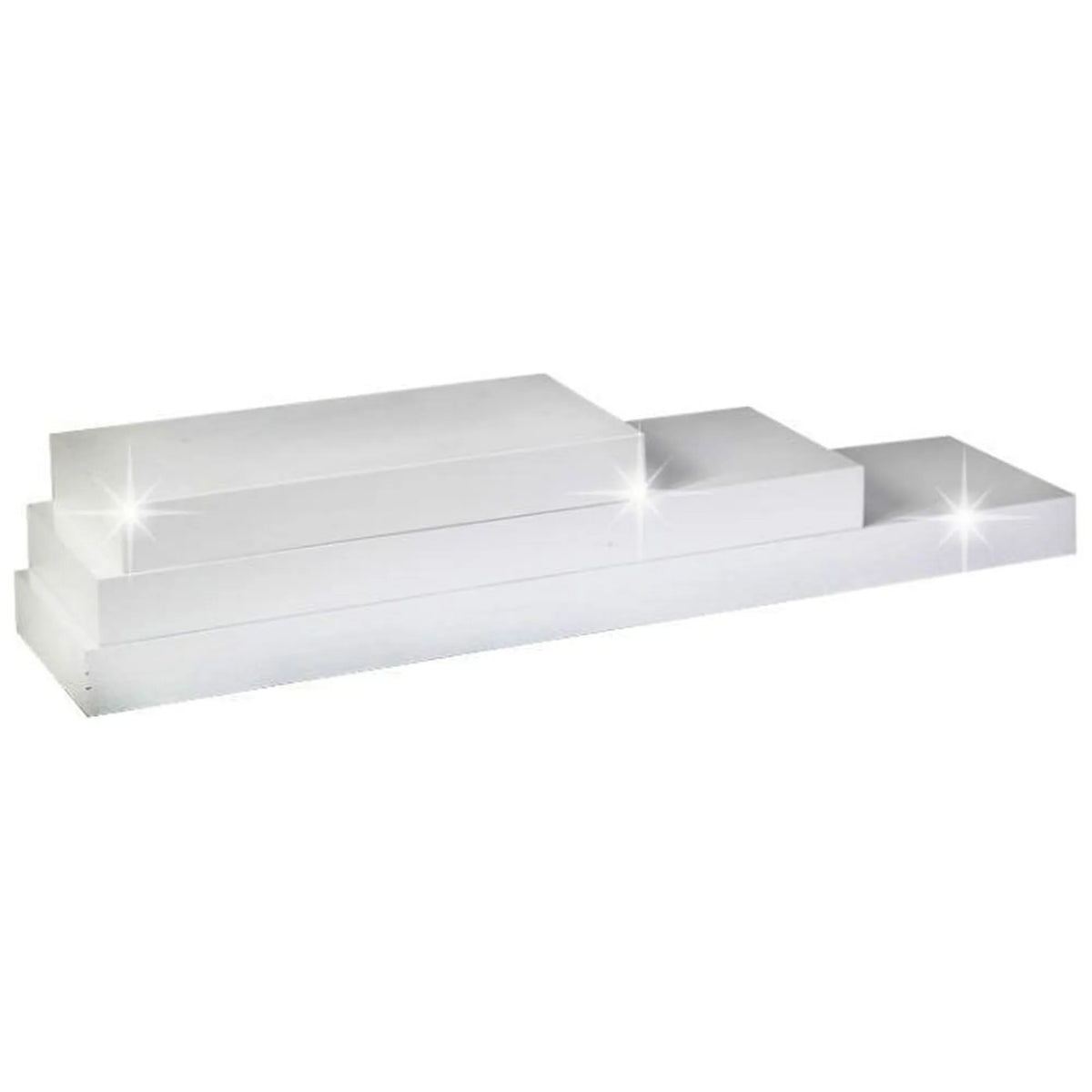 Polita GANA FY 11044-1, alb lucios, 120x25x5 cm