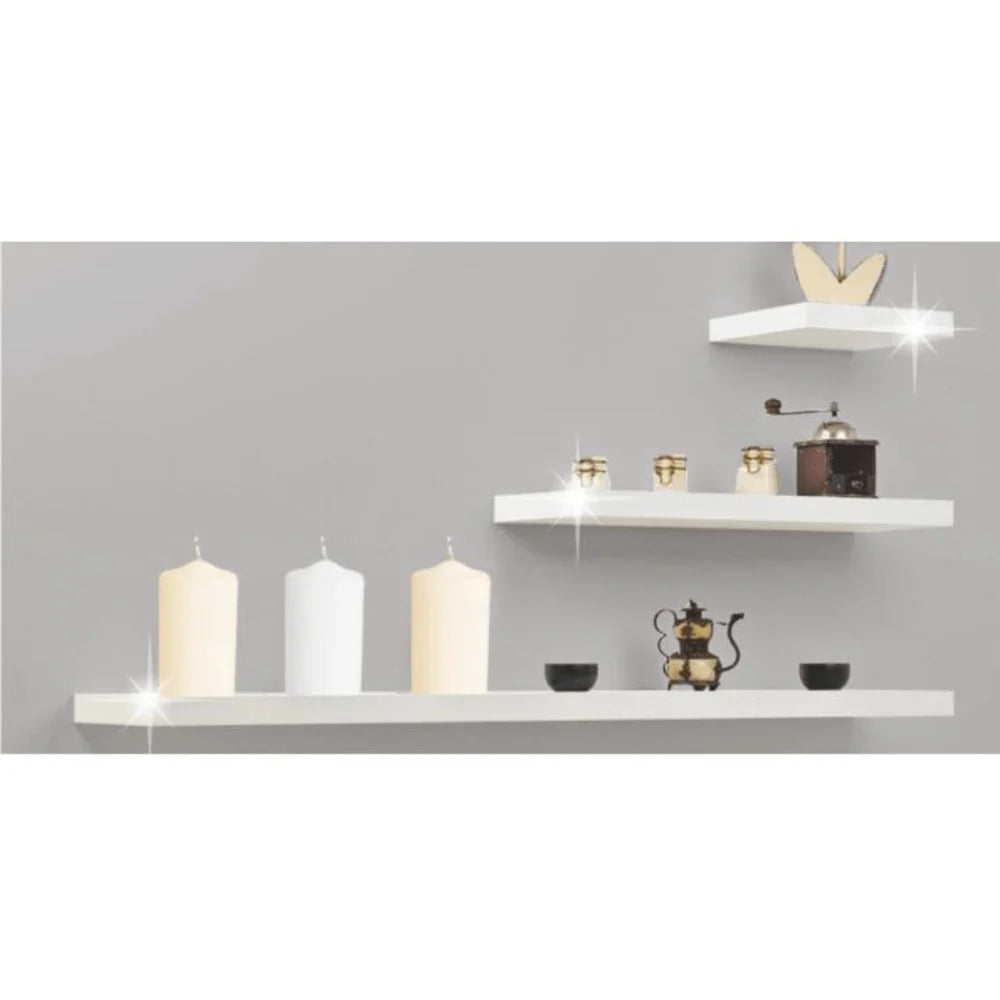 Polita GANA FY 11044-1, alb lucios, 120x25x5 cm