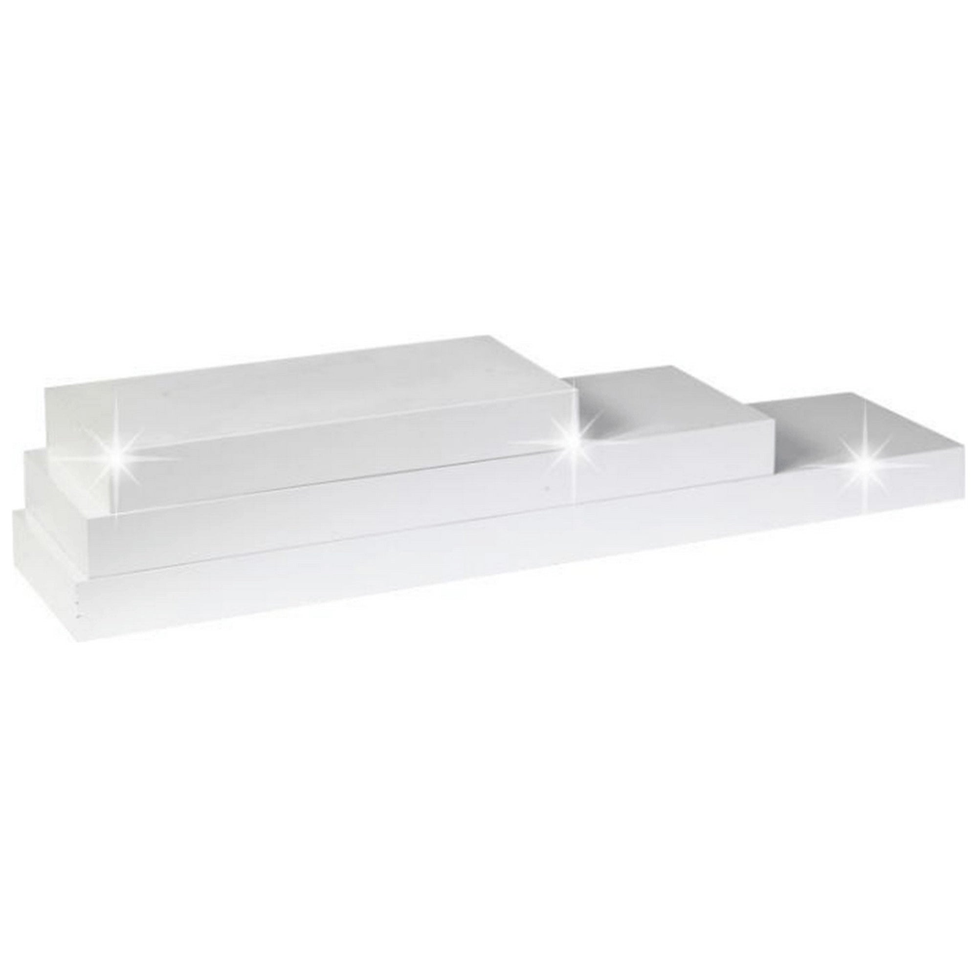 Polita GANA FY 11044-4, alb lucios, 80x25x5 cm