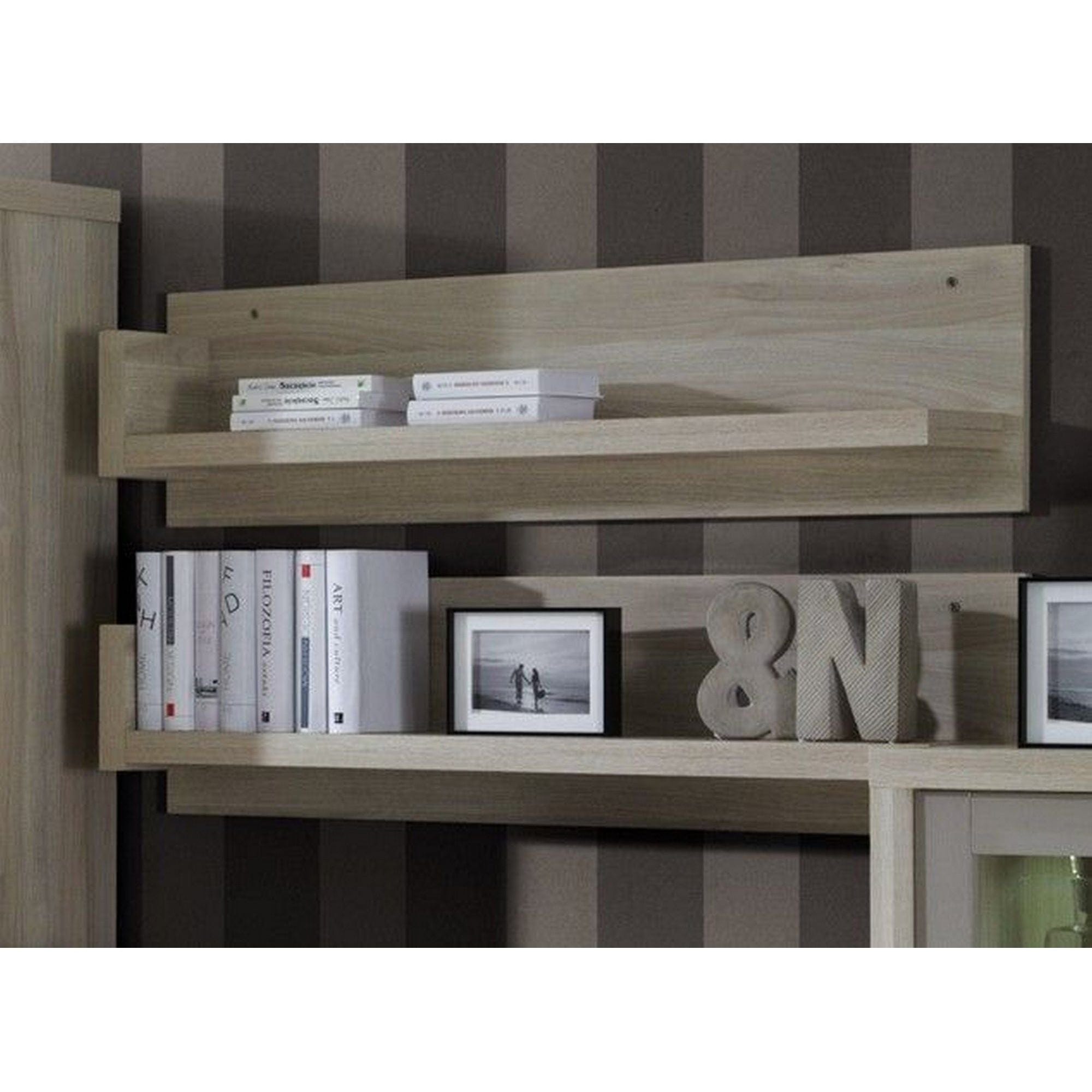 Polita ROMA 6, stejar, PAL laminat, 110x18x28 cm