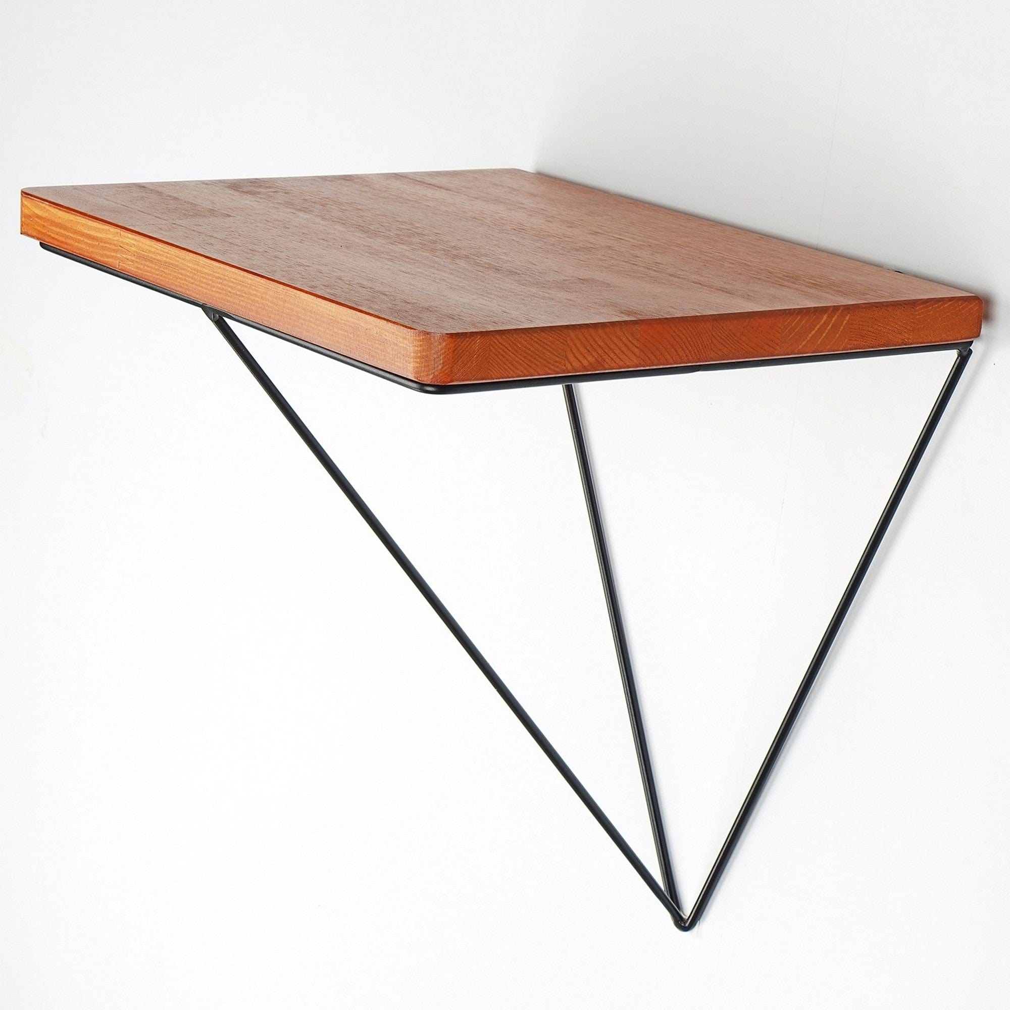 Polita WR037, cires/negru, lemn/metal, 33x28x33 cm