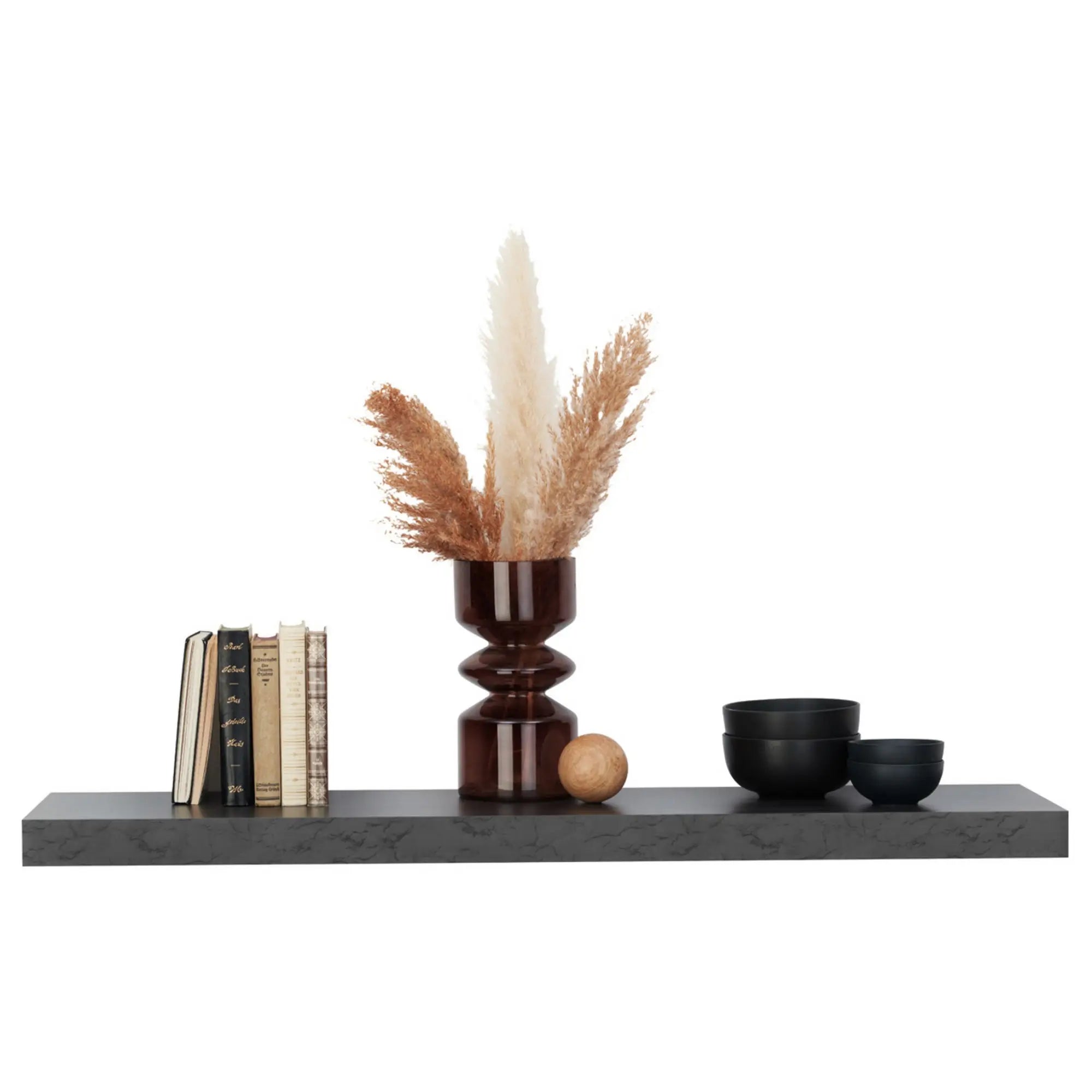 Polita ZACK, gri antracit, 80x25x5 cm